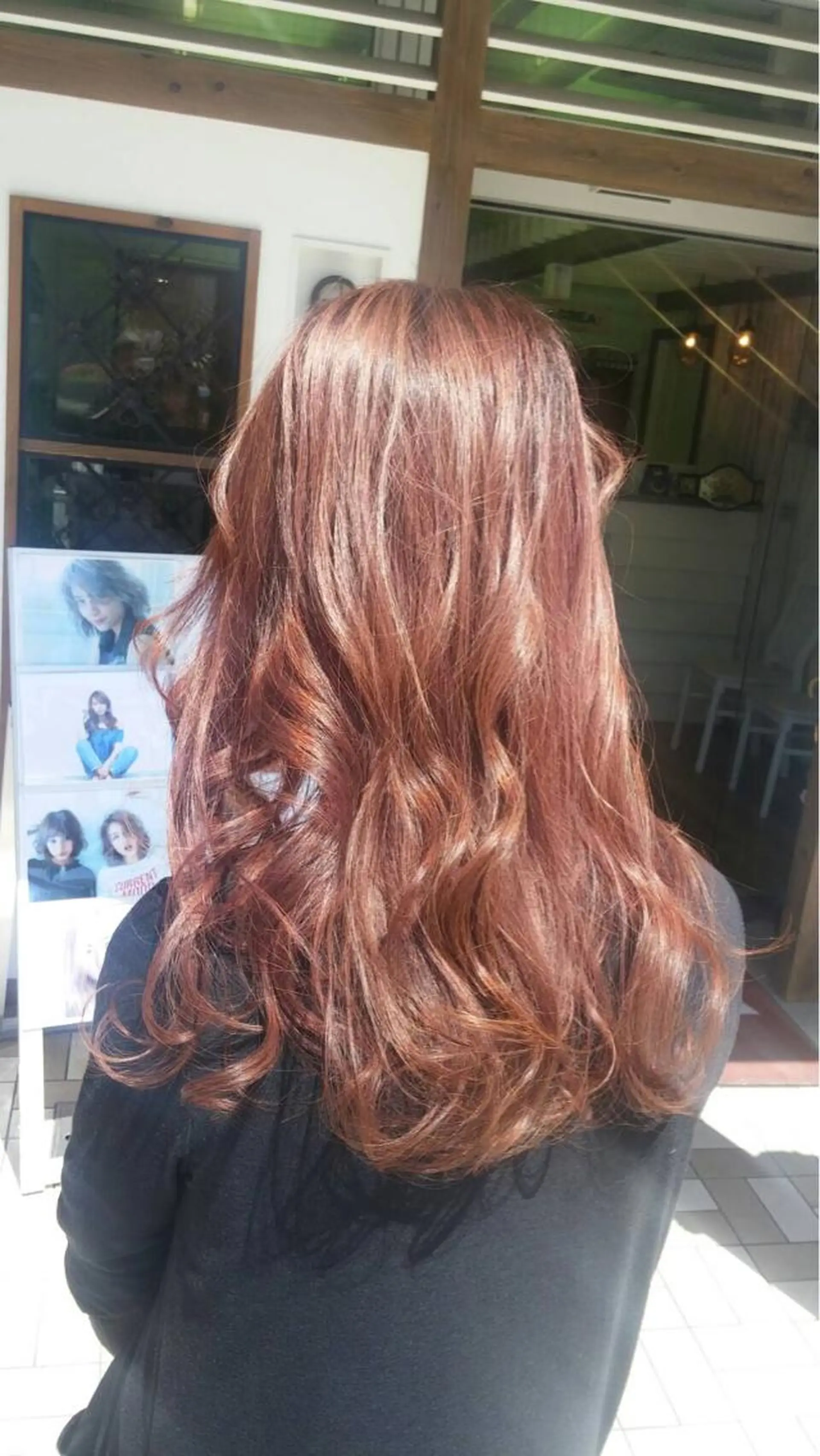 ロング カラー ブリーチ カシス ピンクカラー 海外風レイヤーカット 👑店長　平松　由のヘアスタイル