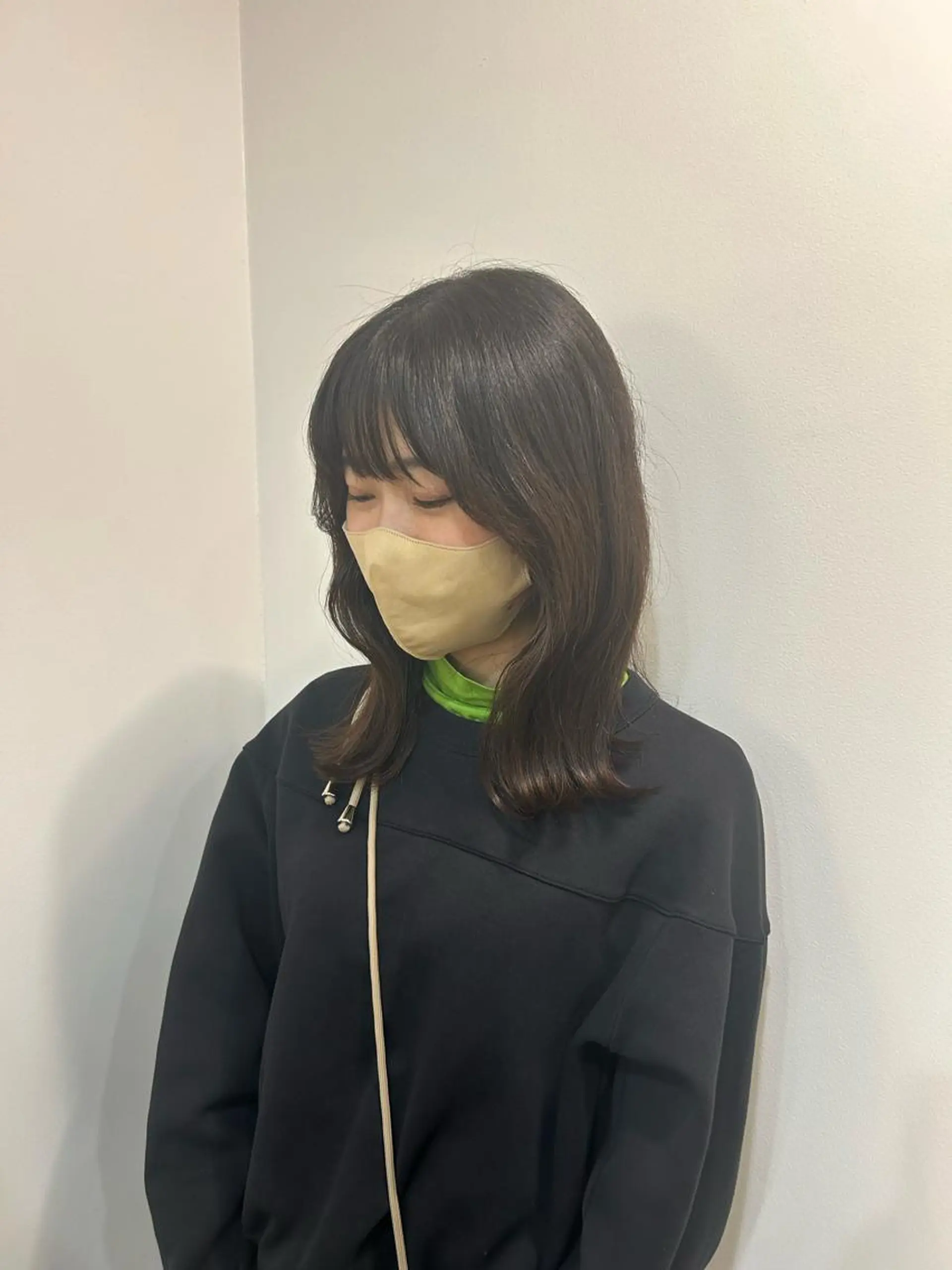 ミディアム くびれヘア 韓国風ヘア カット 透明感カラー/ 髪質改善✨️💞萌愛のヘアスタイル