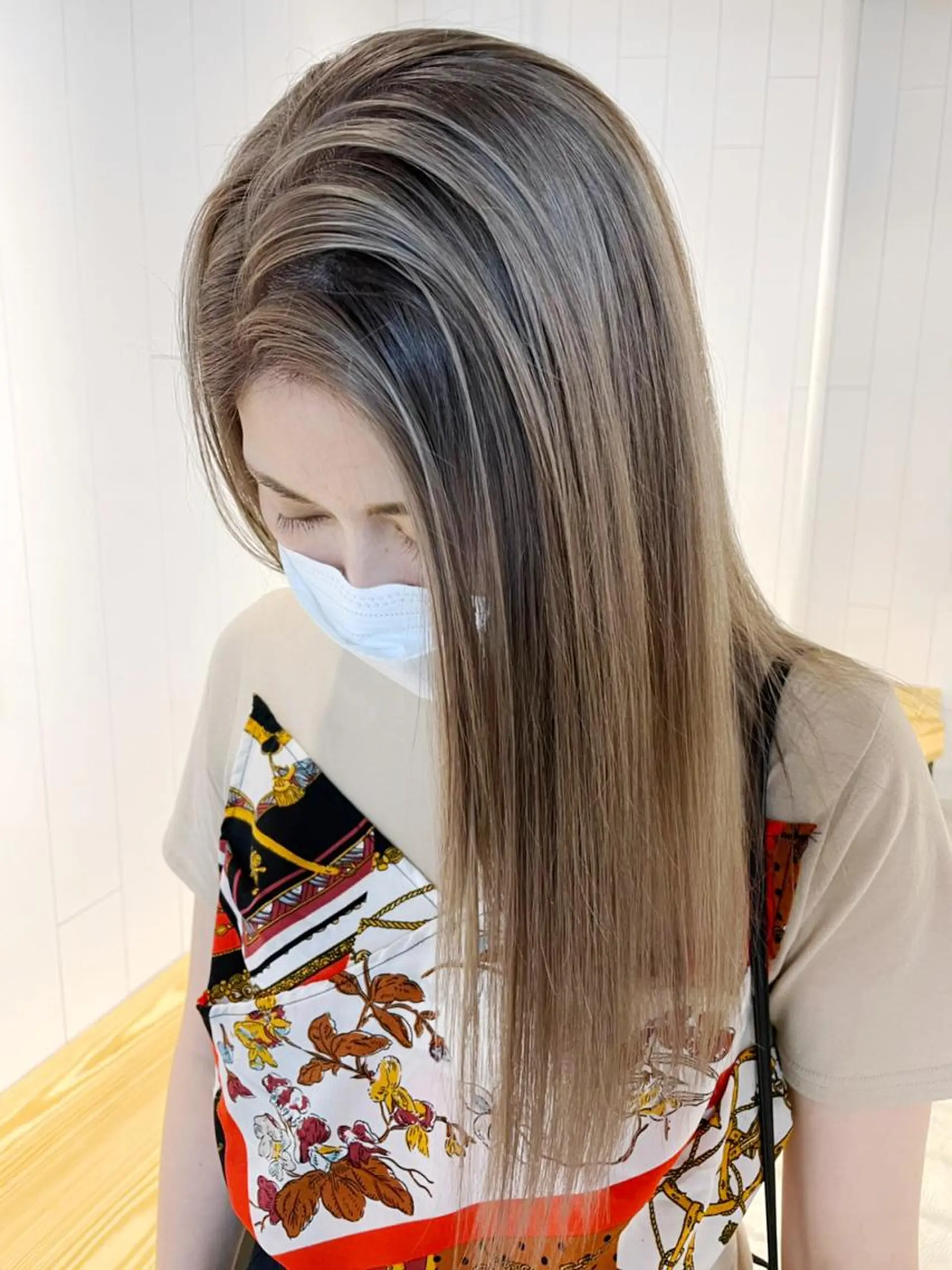 セミロング ヘアアレンジ パーマ カラー ITbyALBUM 下北沢店のヘアスタイル