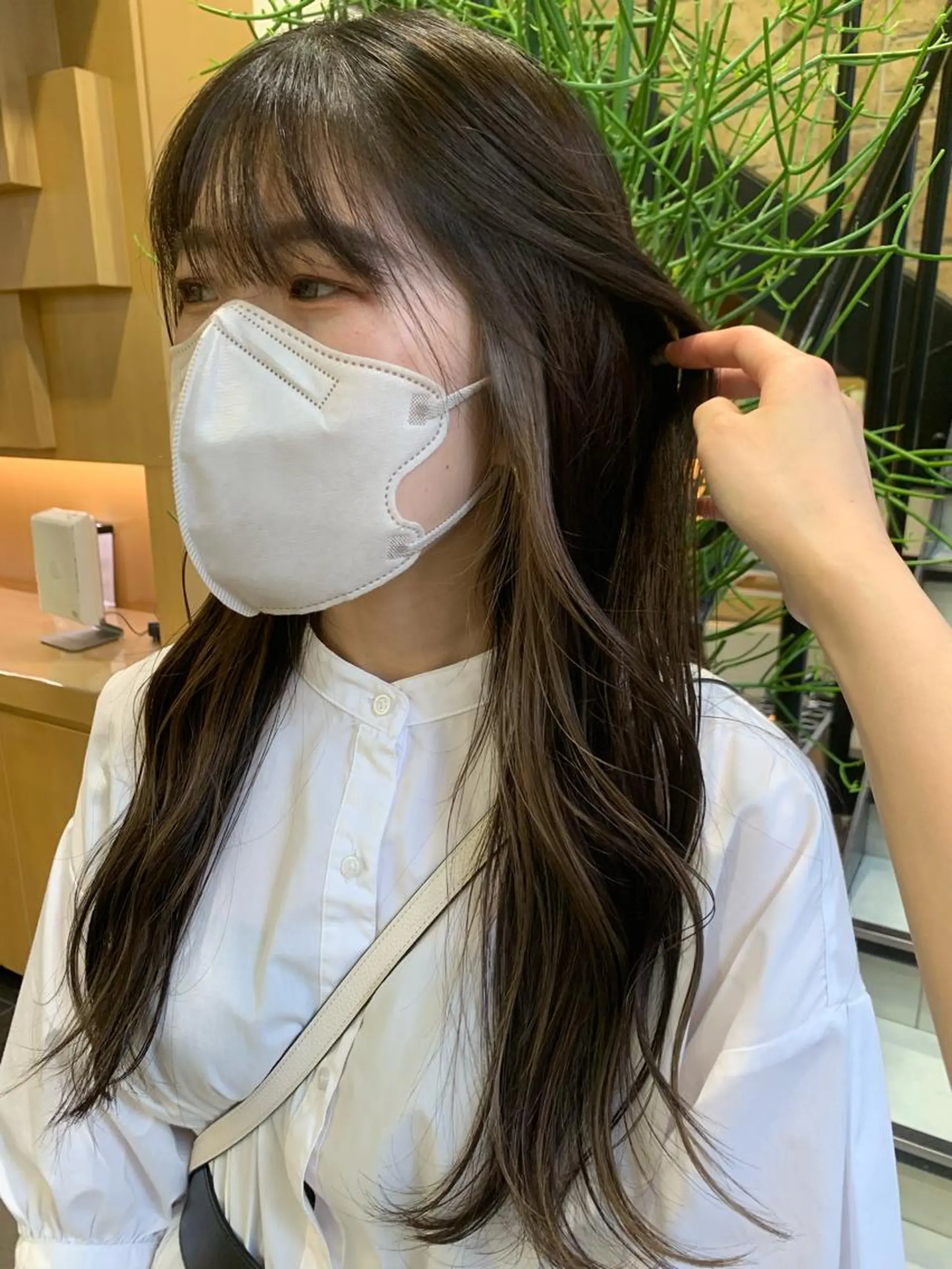 セミロング カラー ヘアカラー 海外girl🤎 透明感ベージュmaoのヘアスタイル