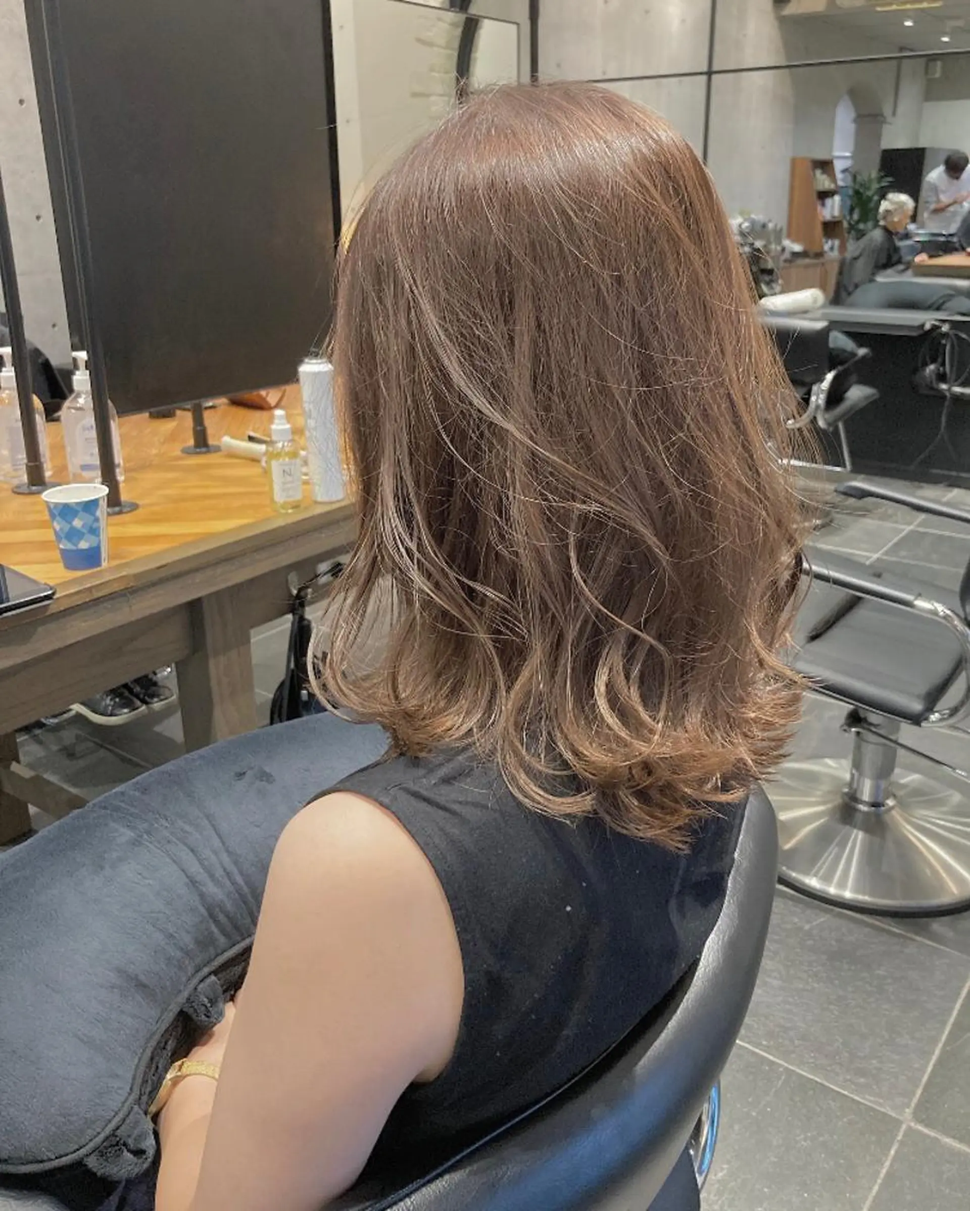 ミディアム カラー カット ヘアカラー は まべのヘアスタイル
