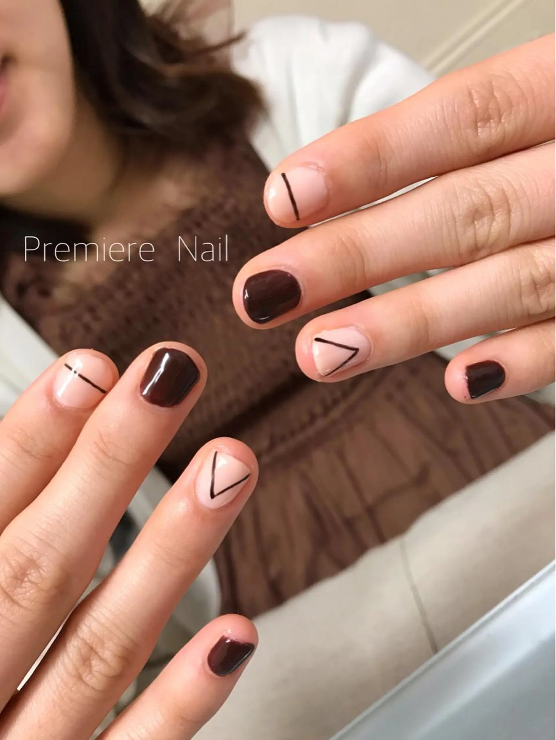 ネイル ボルドー ショートネイル Premiere Nail商店街店のネイルデザイン