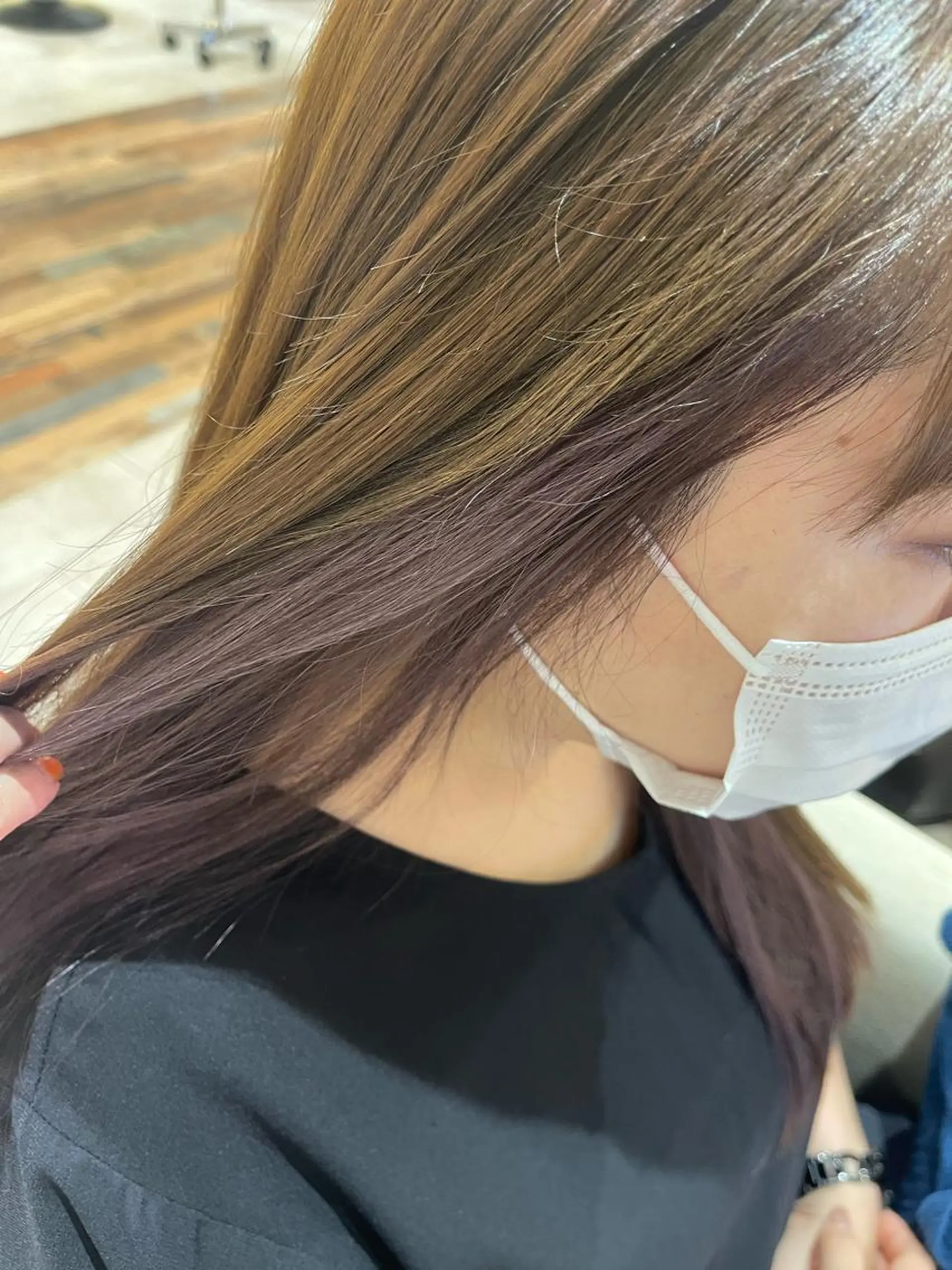 セミロング ヘアカラー 🍒💓青山 佳代💓🍒のヘアスタイル