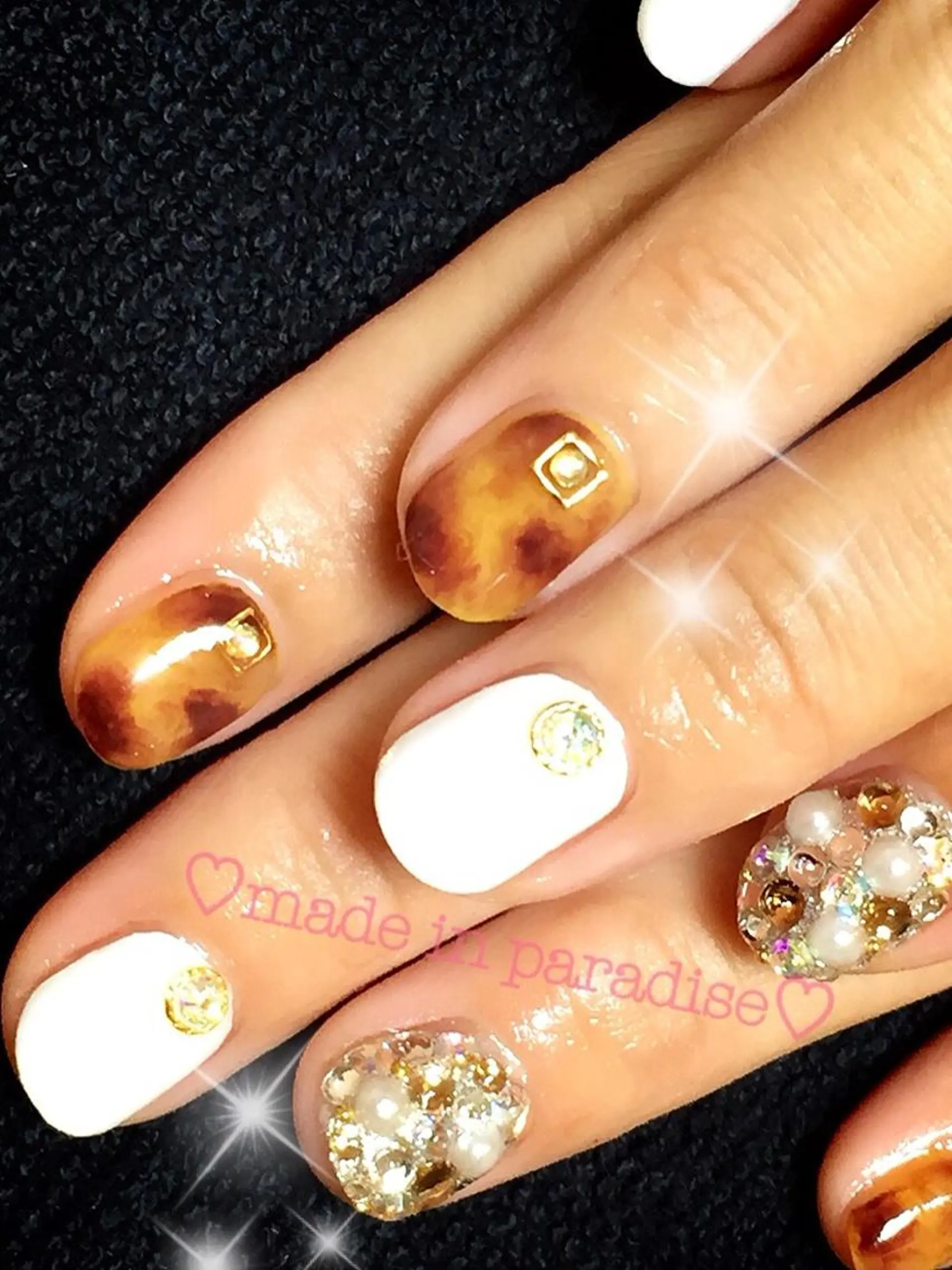 ネイル べっ甲ネイル うるま市サロン Yuko Izawaのネイルデザイン