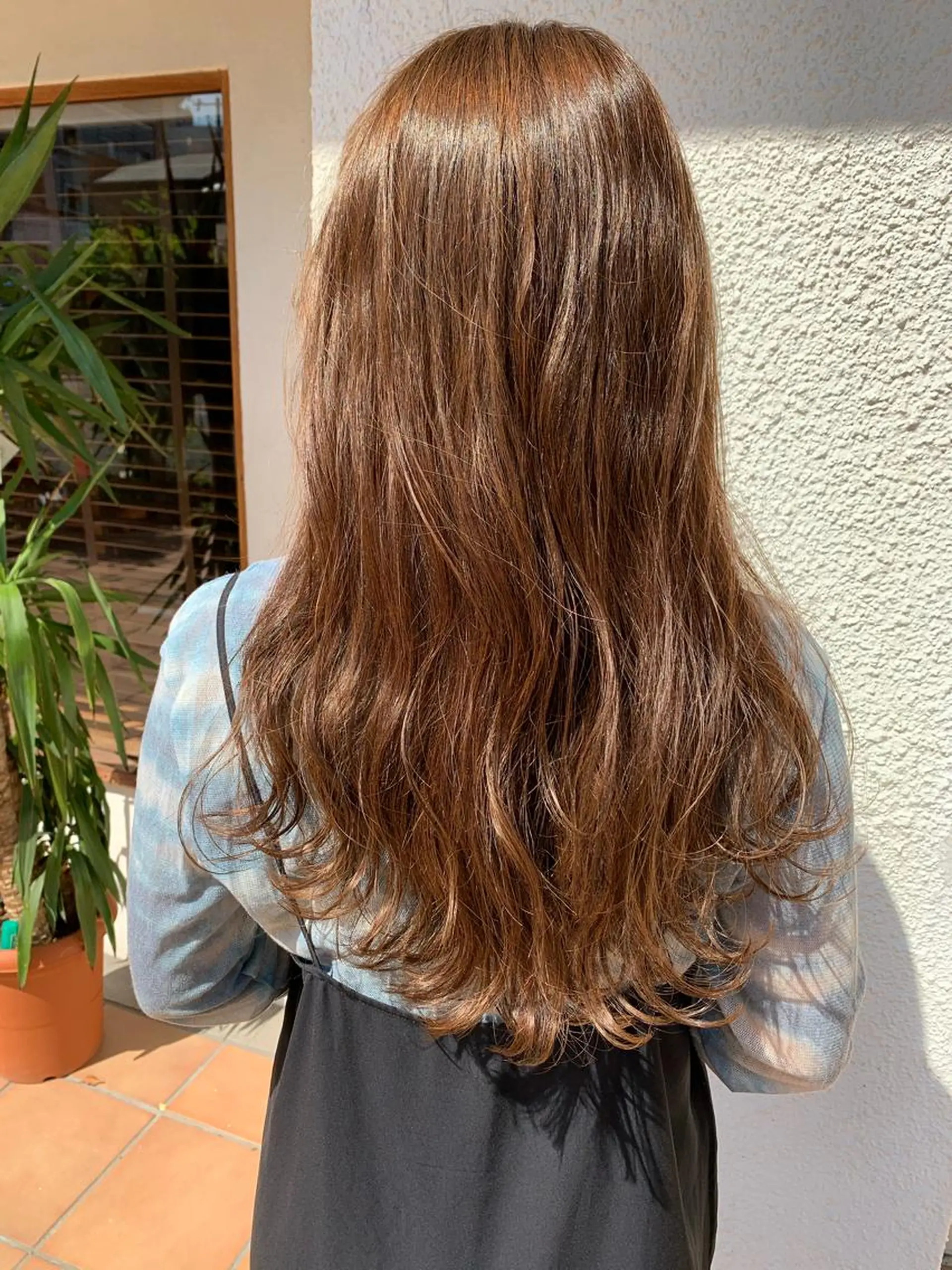 ロング カラー パーマ putri 川邉 優花のヘアスタイル