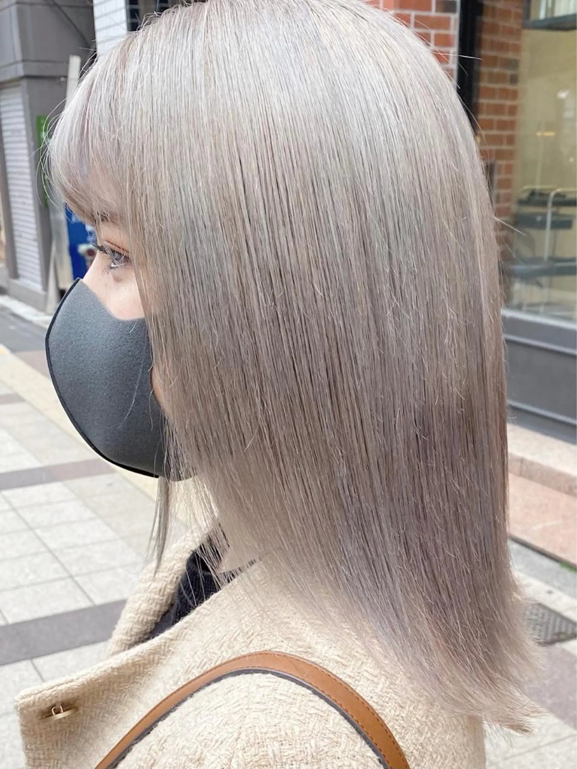 セミロング カラー ブリーチ ダブルカラー グレージュ ハイトーンカラー イルミナカラー 🧡色落ちまで2度綺 麗なカラー🧡ヨシキのヘアスタイル