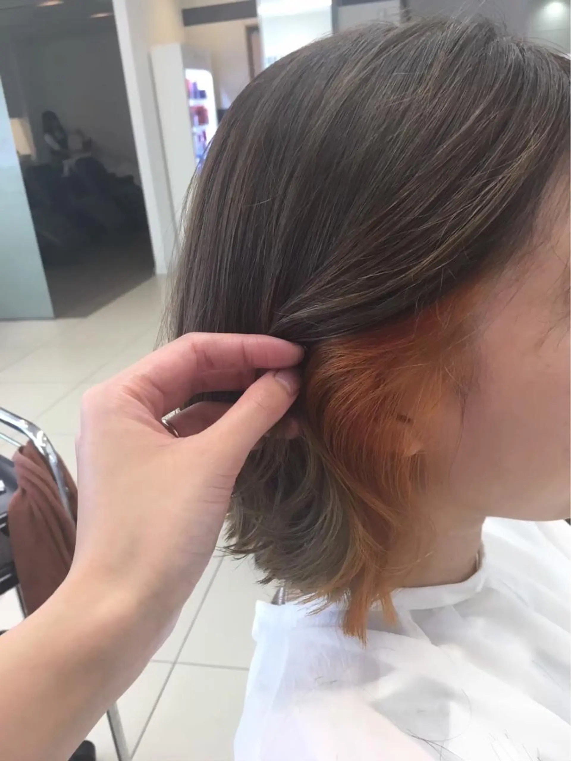 カラー 田中 陵のヘアスタイル