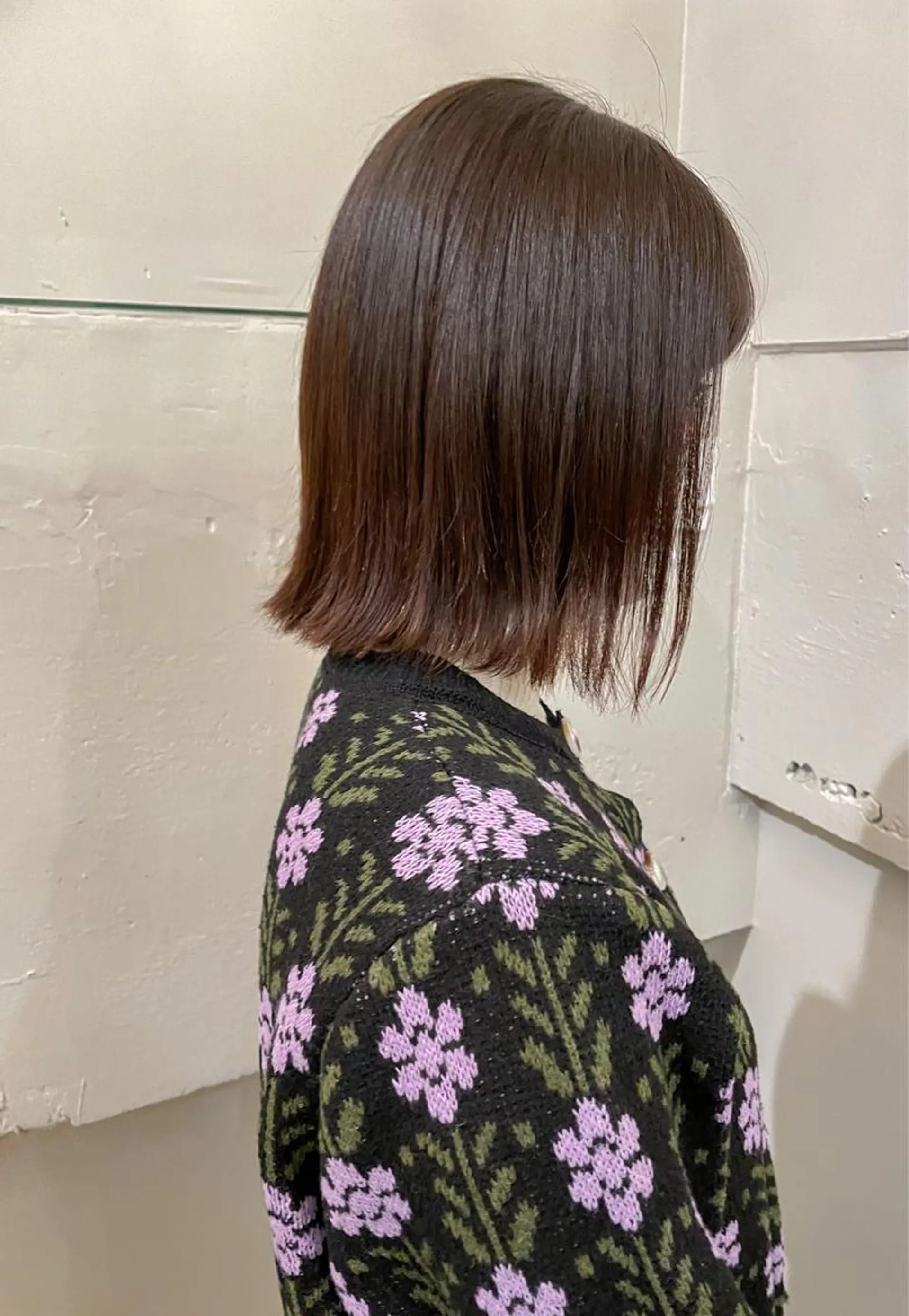 ショート パーマ ストレートパーマ ボブ ブリーチ/miinaのヘアスタイル