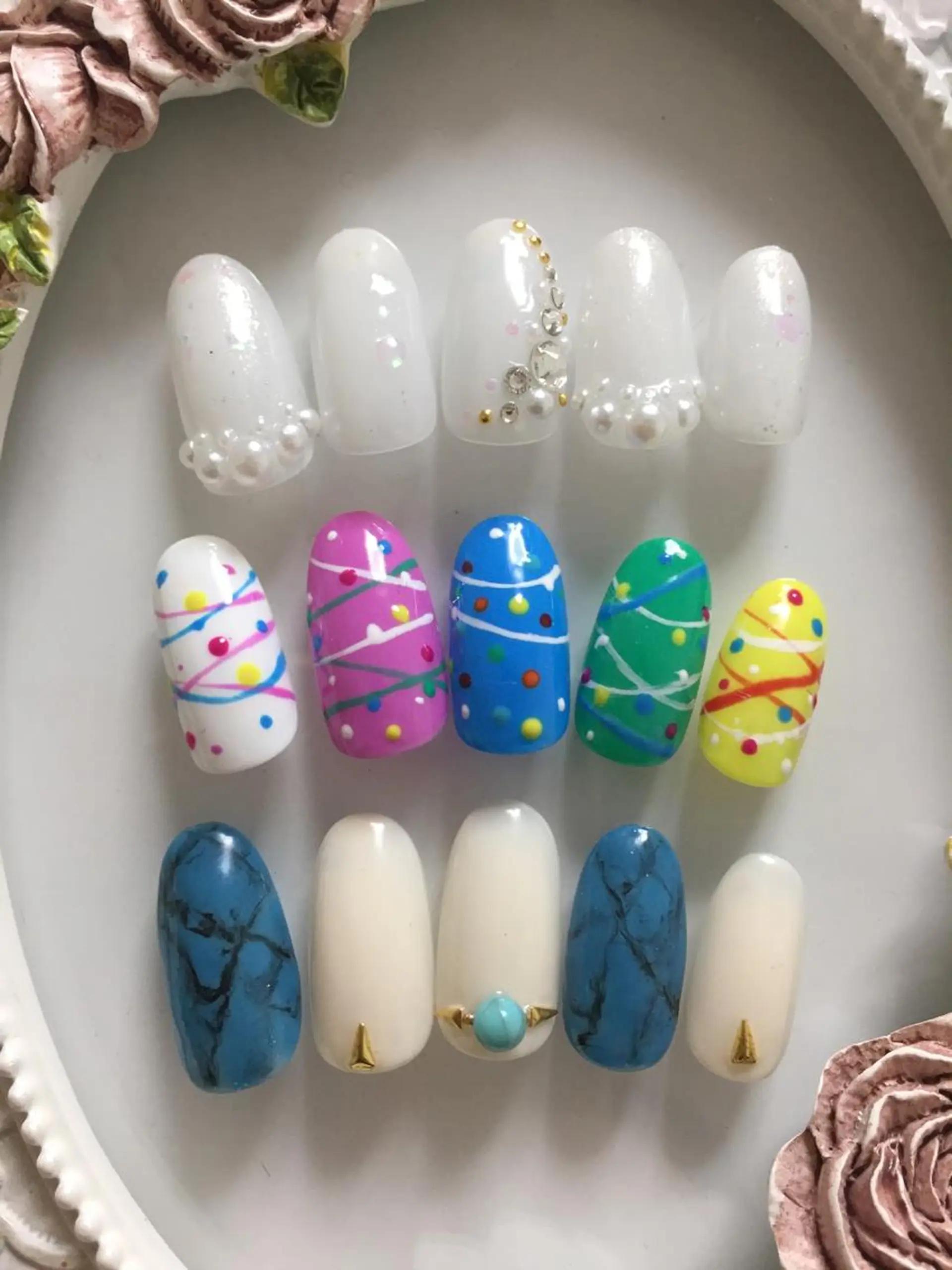 ネイル 大理石ネイル(マーブル) ブライダルネイル ヨーヨーネイル 心と体が整う腸活 サロン ラクシュミーのその他イメージ