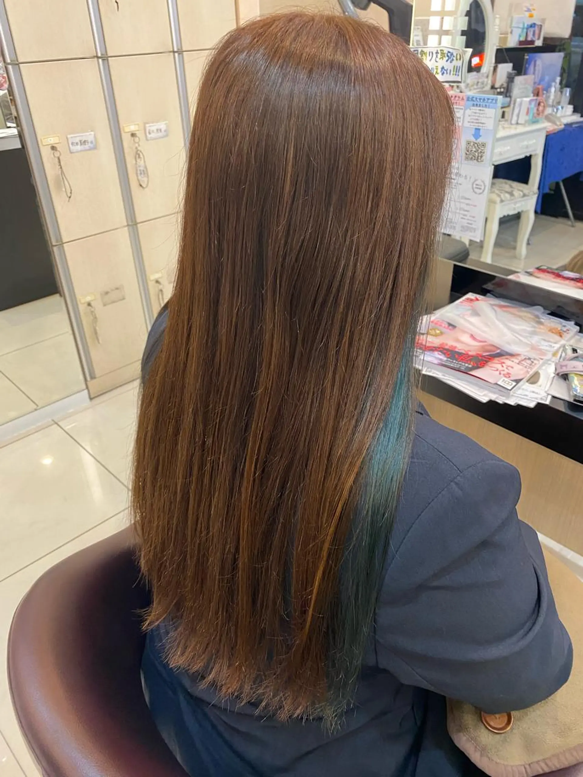 ロング カラー たけだゆめ ダブルカラーのヘアスタイル