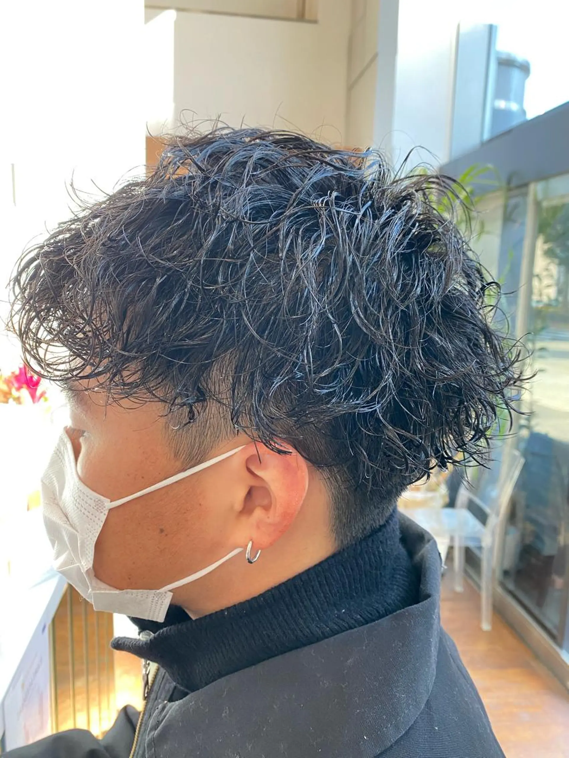 ショート パーマ メンズ メンズパーマ 波巻きパーマ カット パーマ 井坂 卓真のヘアスタイル