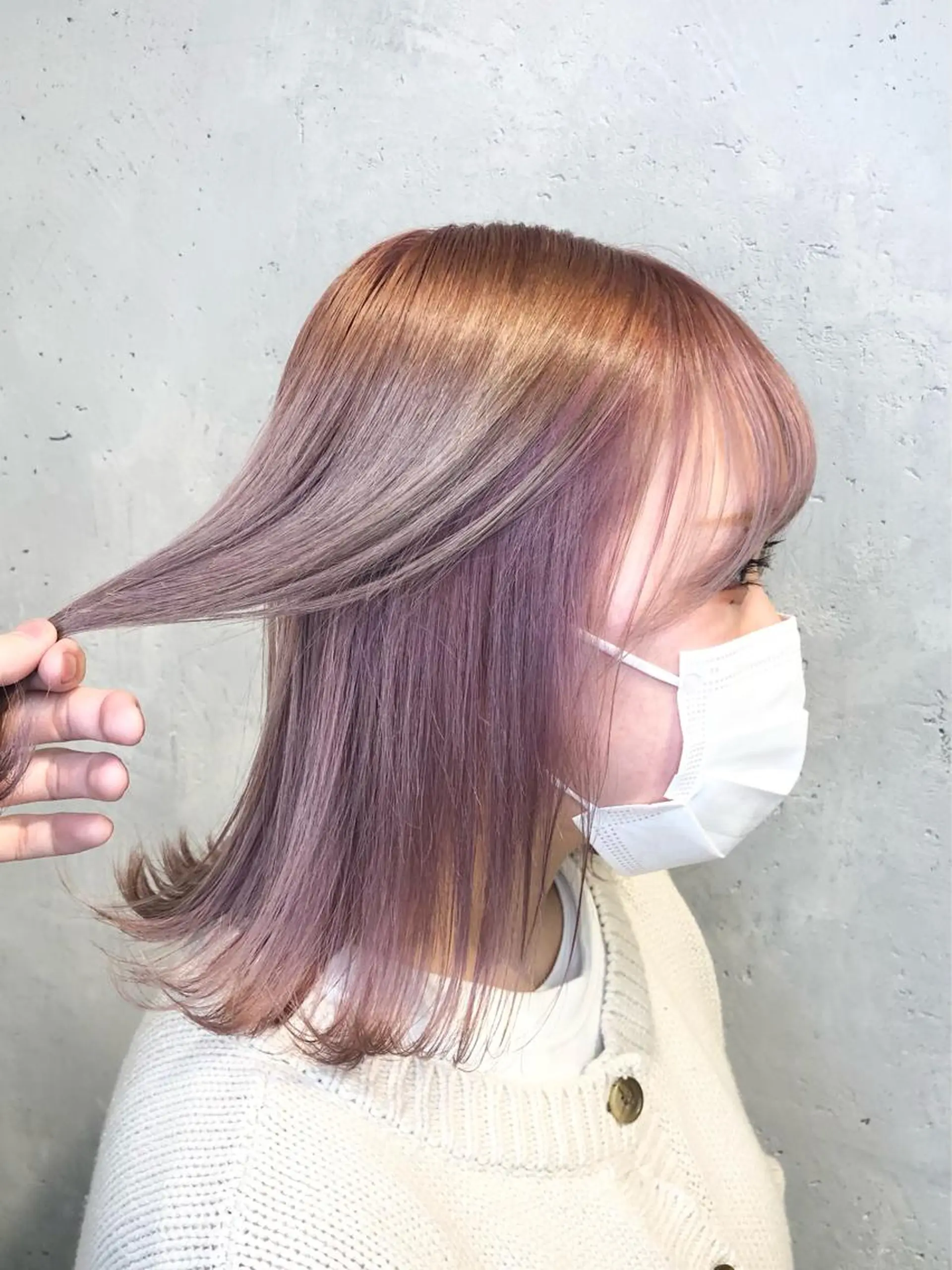 ミディアム カラー ヘアアレンジ ヘアカラー トリートメント ｲﾝﾅｰｶﾗｰ屋さん 🫧伊藤拓実のヘアスタイル
