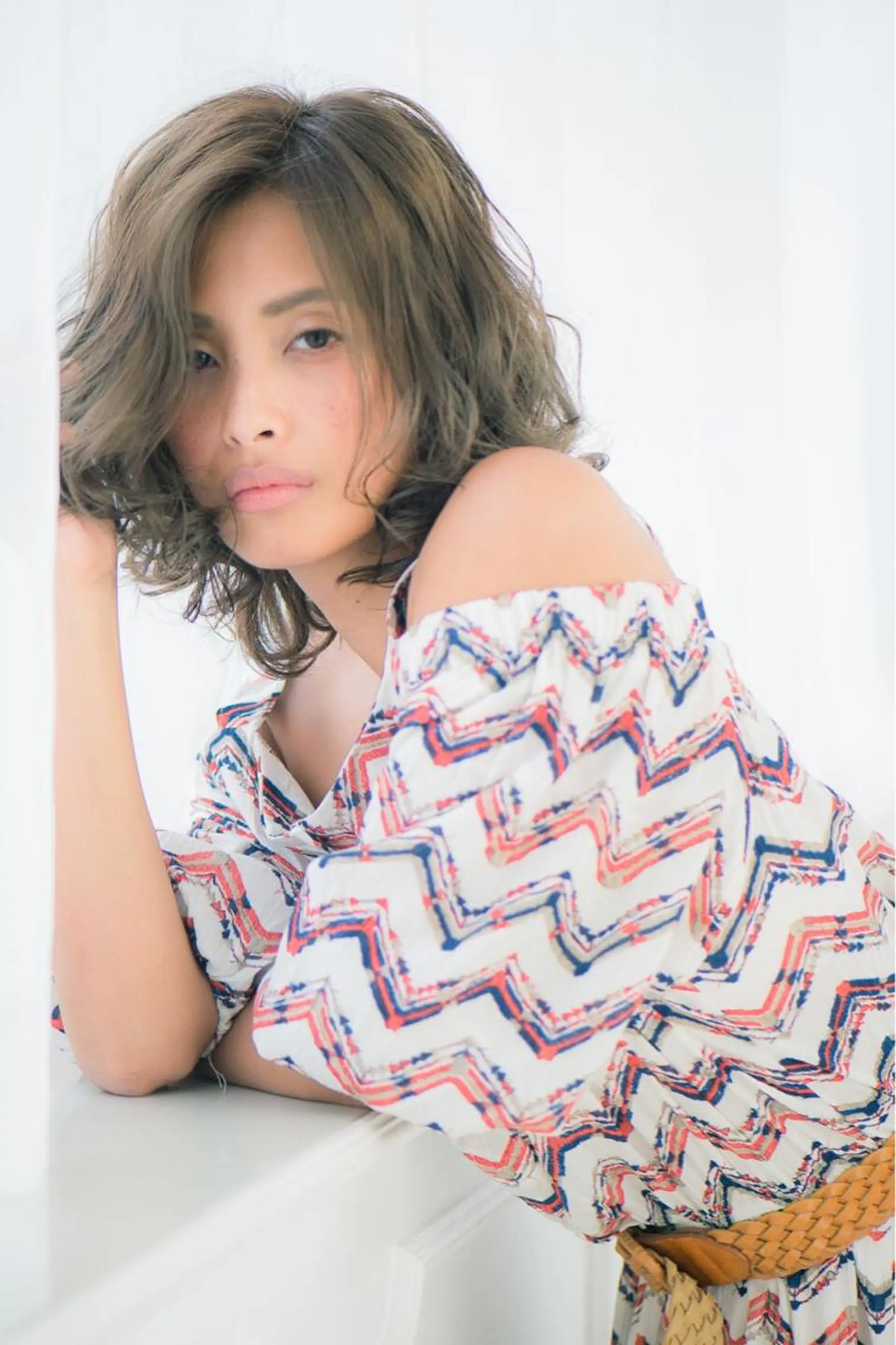 ミディアム ミディアムパーマ カット ヘアカラー トリートメント Maeda マエダのヘアスタイル