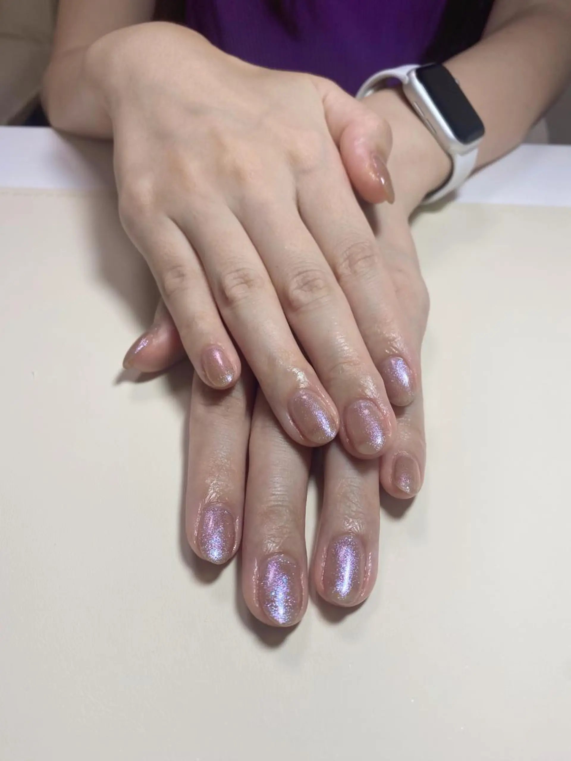 ネイル ラメ(グリッター) ハンドネイル Nail Salon K 🧸美爪育成のネイルデザイン