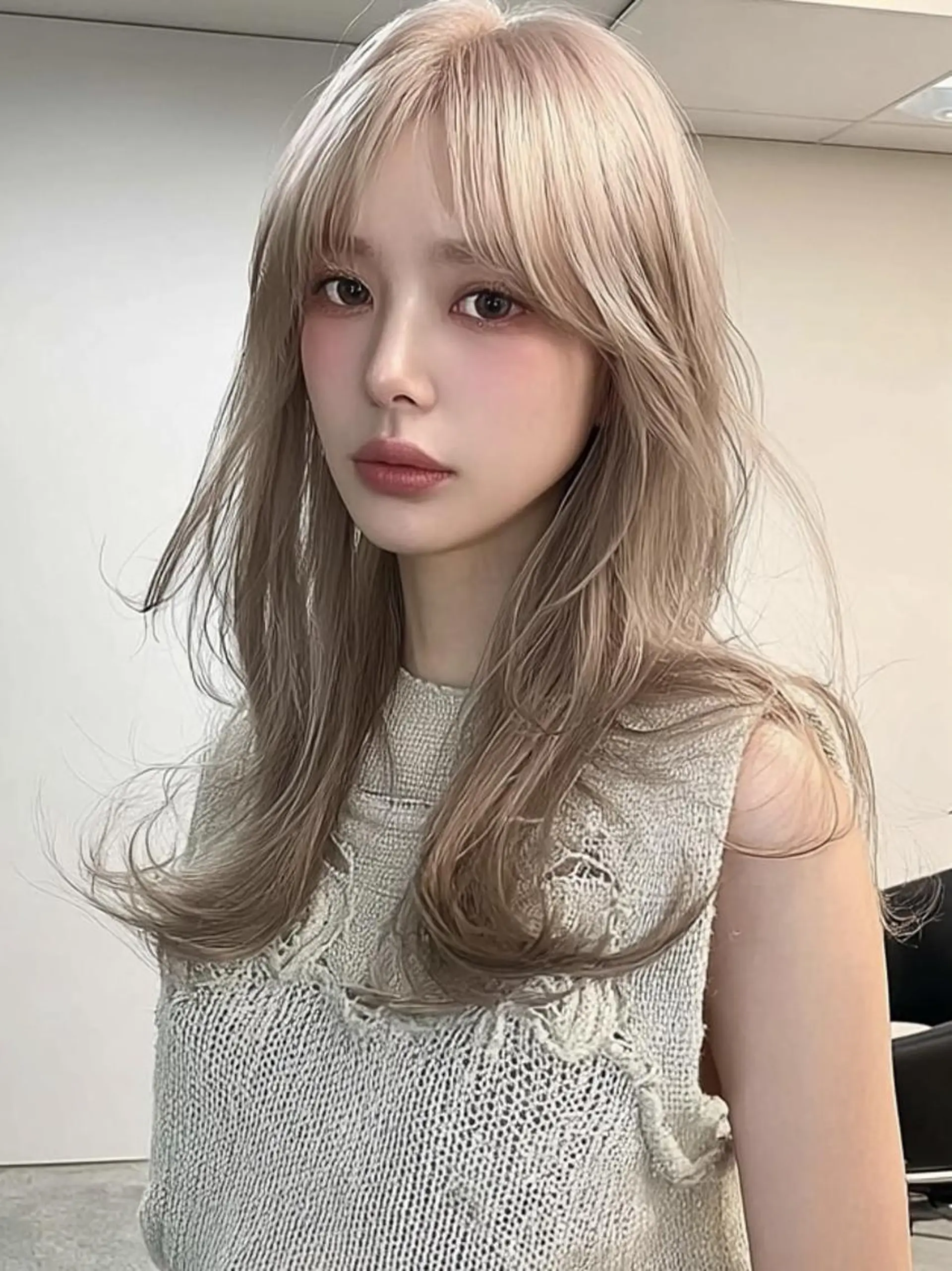 ロング 髪質改善 縮毛矯正 トリートメント 酸熱トリートメント カット ヘアカラー 絹髪矯正/艶カラー /透明感/石田桃子のヘアスタイル