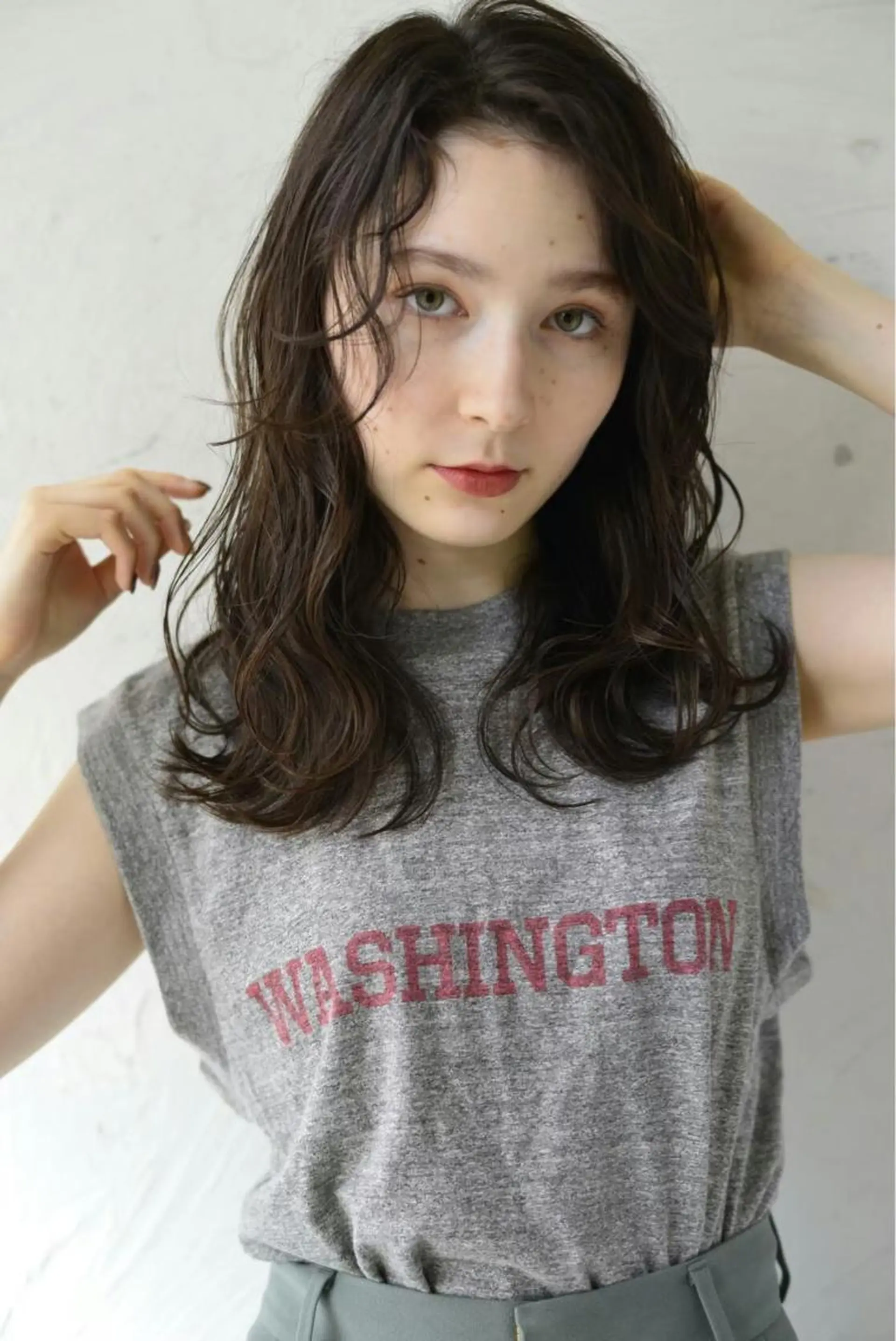 セミロング IVE所属・ブリーチなし🤍 渋谷／原島杏奈のヘアスタイル