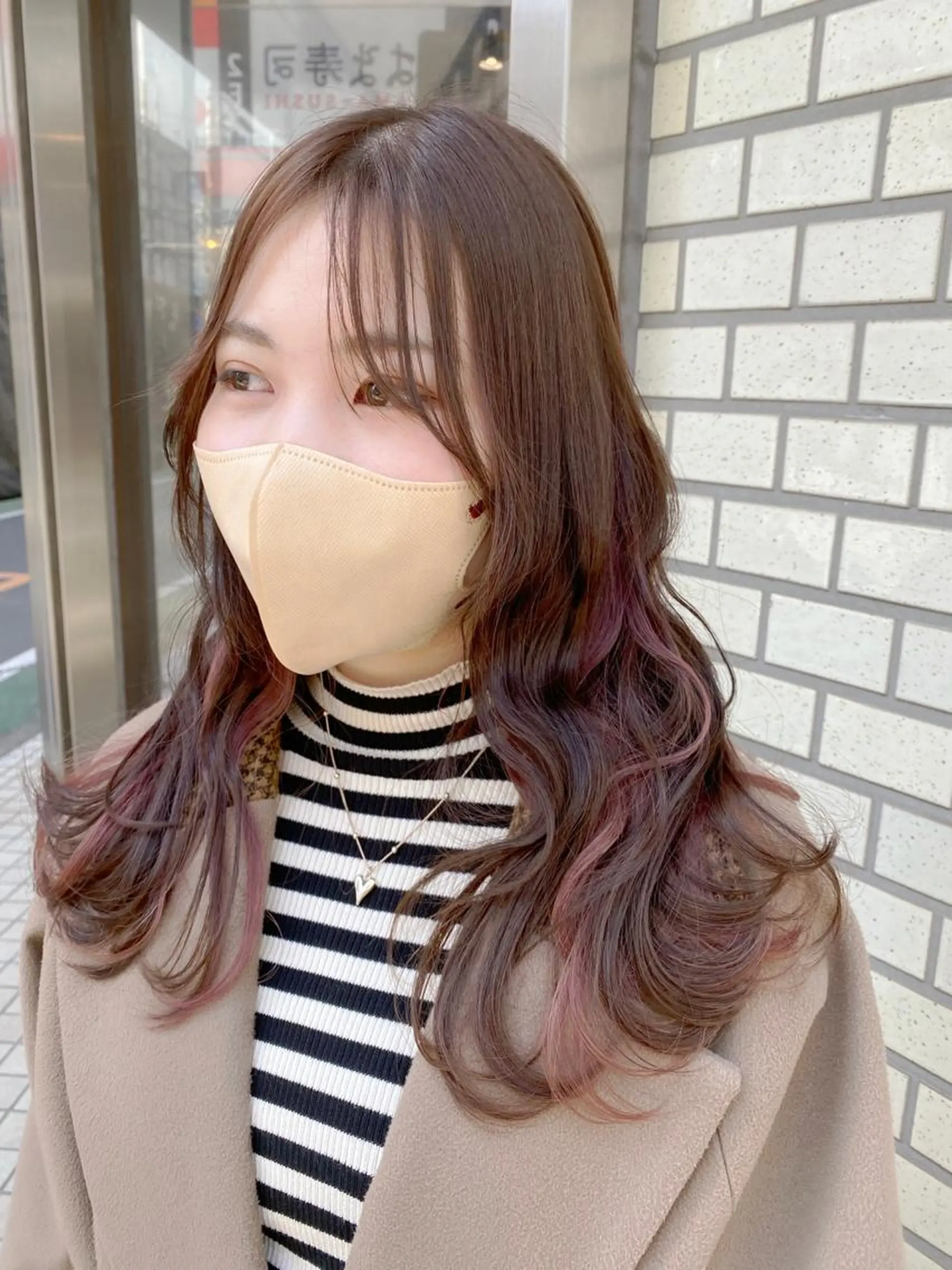 セミロング カラー ベージュカラー ピンクカラー ヘアカラー ブリーチ/髪質改善 🍊店長MASAKiのヘアスタイル