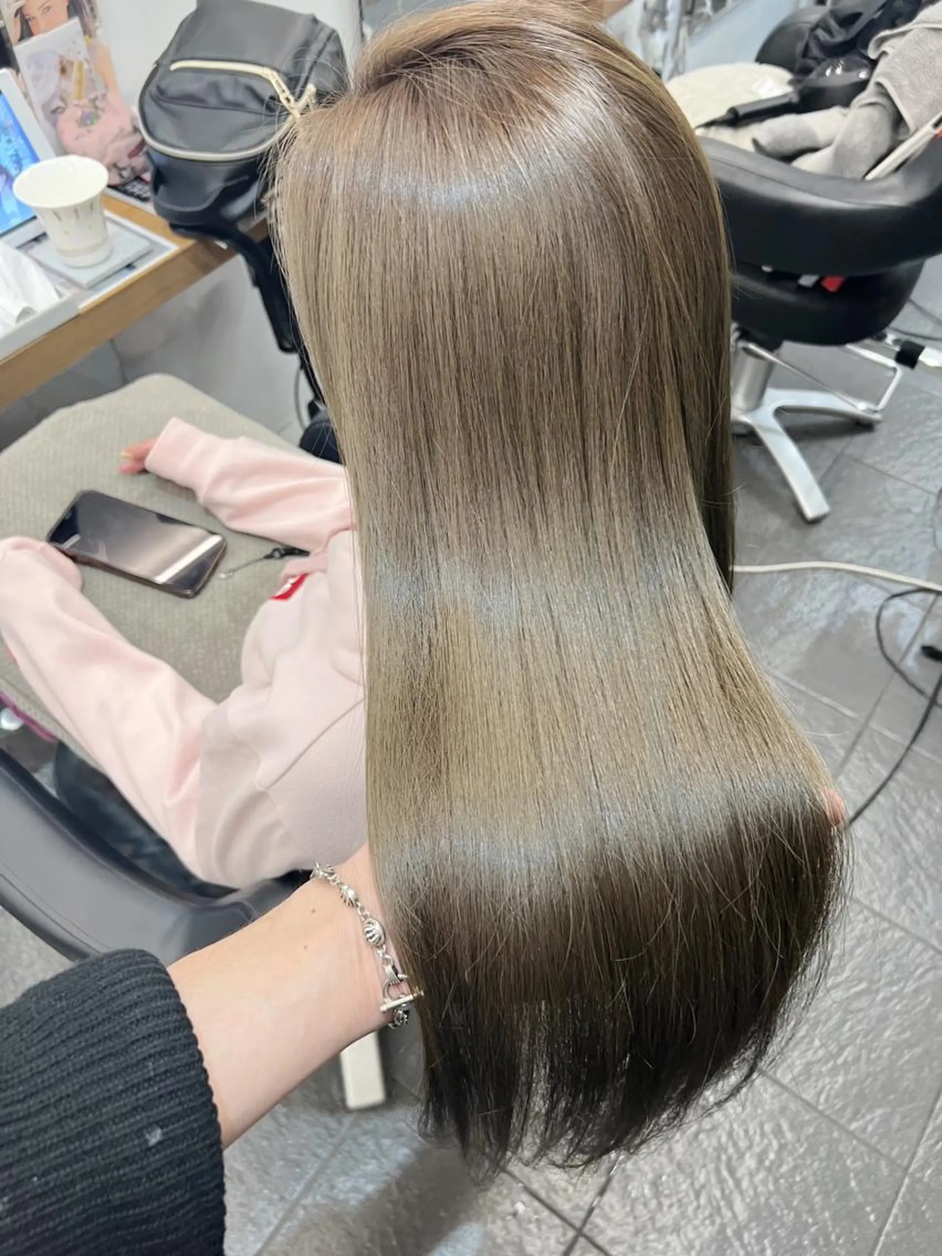 カラー アッシュ アッシュグレー 透明感カラー ヘアカラー トリートメント ヘッドスパ グレージュ/髪質改善 Yamato.hのヘアスタイル