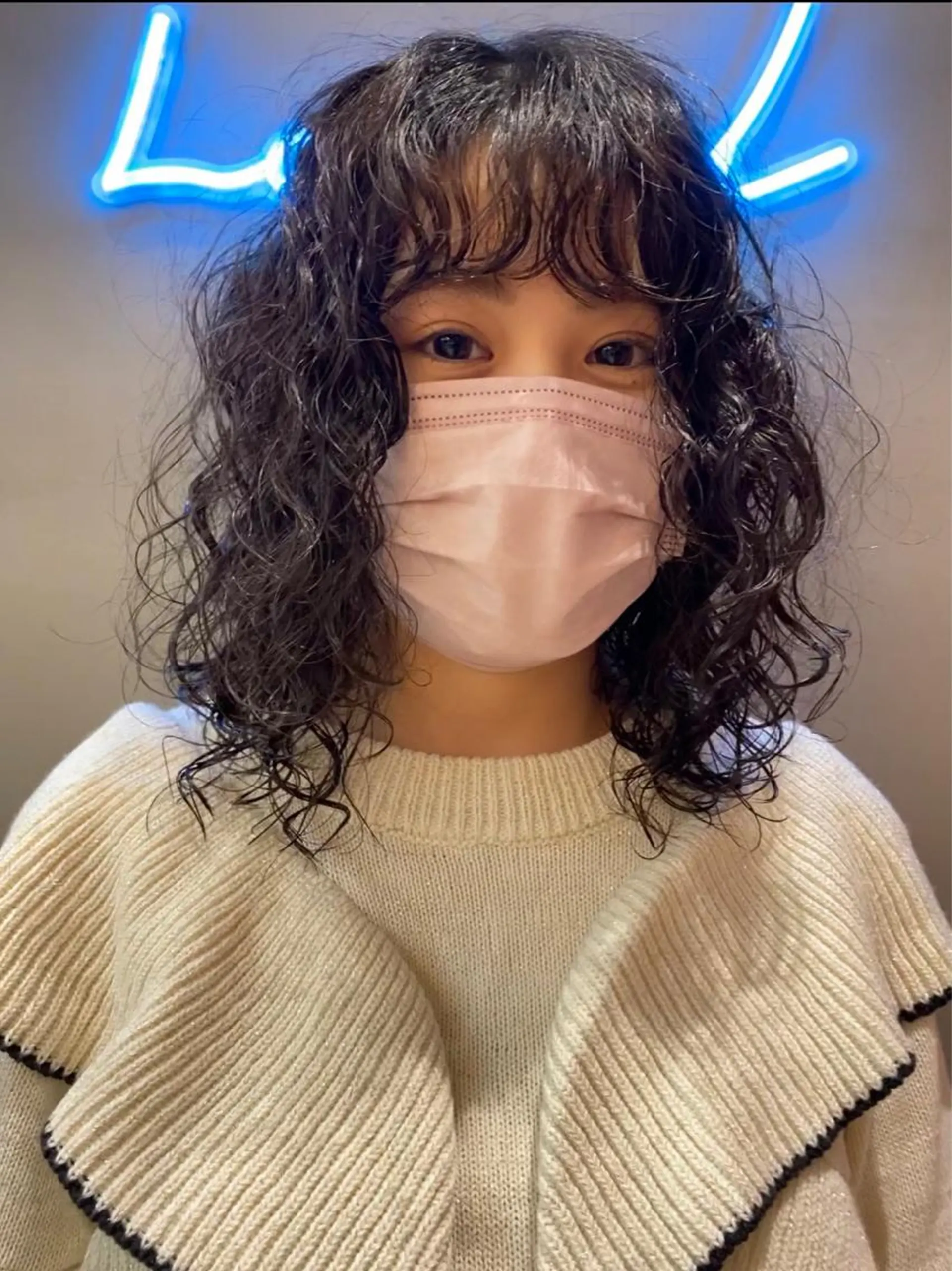 ミディアム パーマ 韓国ヘア/レイヤー/ 縮毛矯正🫧伊勢のヘアスタイル