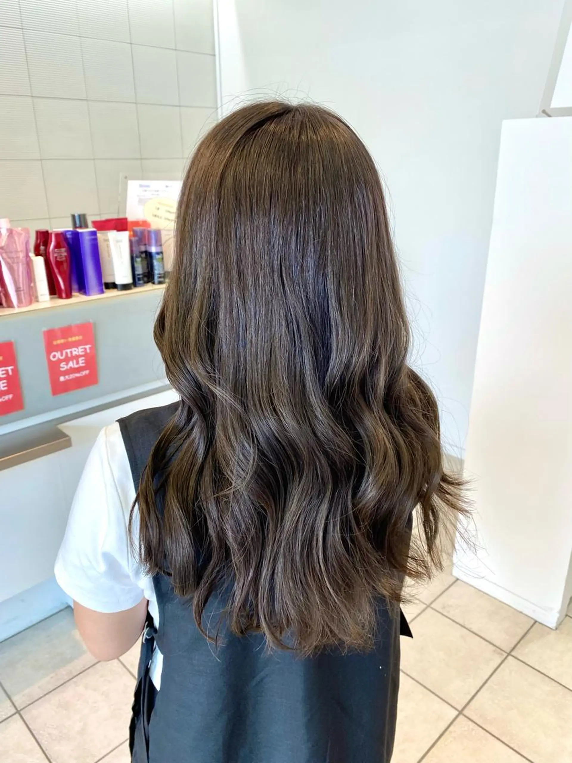 ロング カラー アッシュ アッシュブラウン ブラウンカラー 透明感カラー 韓国ヘア・カラー 🩵SHIZUKUのヘアスタイル