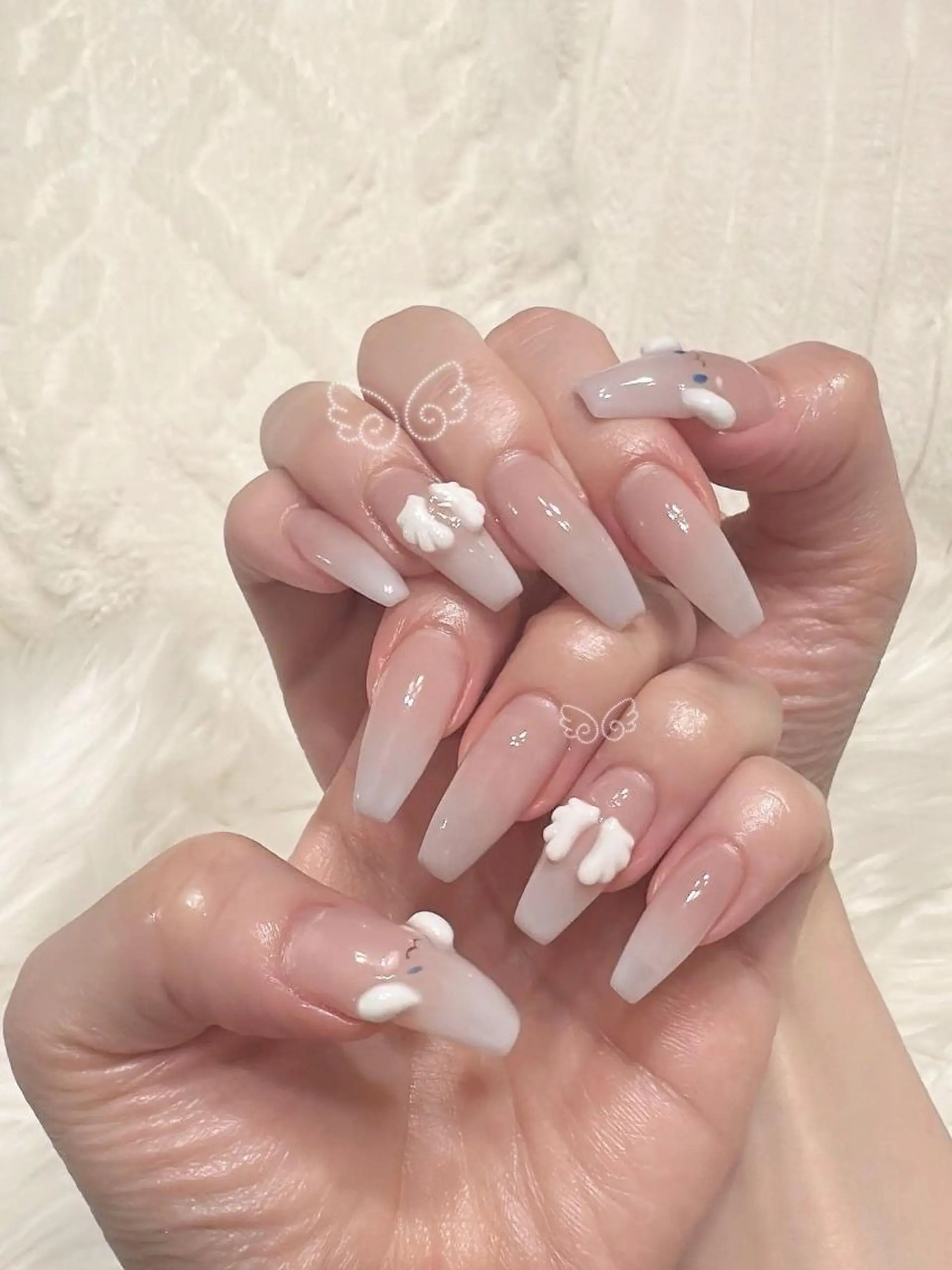 ネイル 長さ出し フレンチネイル グラデーション 卒業式 マグネットネイル ハンドネイル MIHANA SAKURAのネイルデザイン