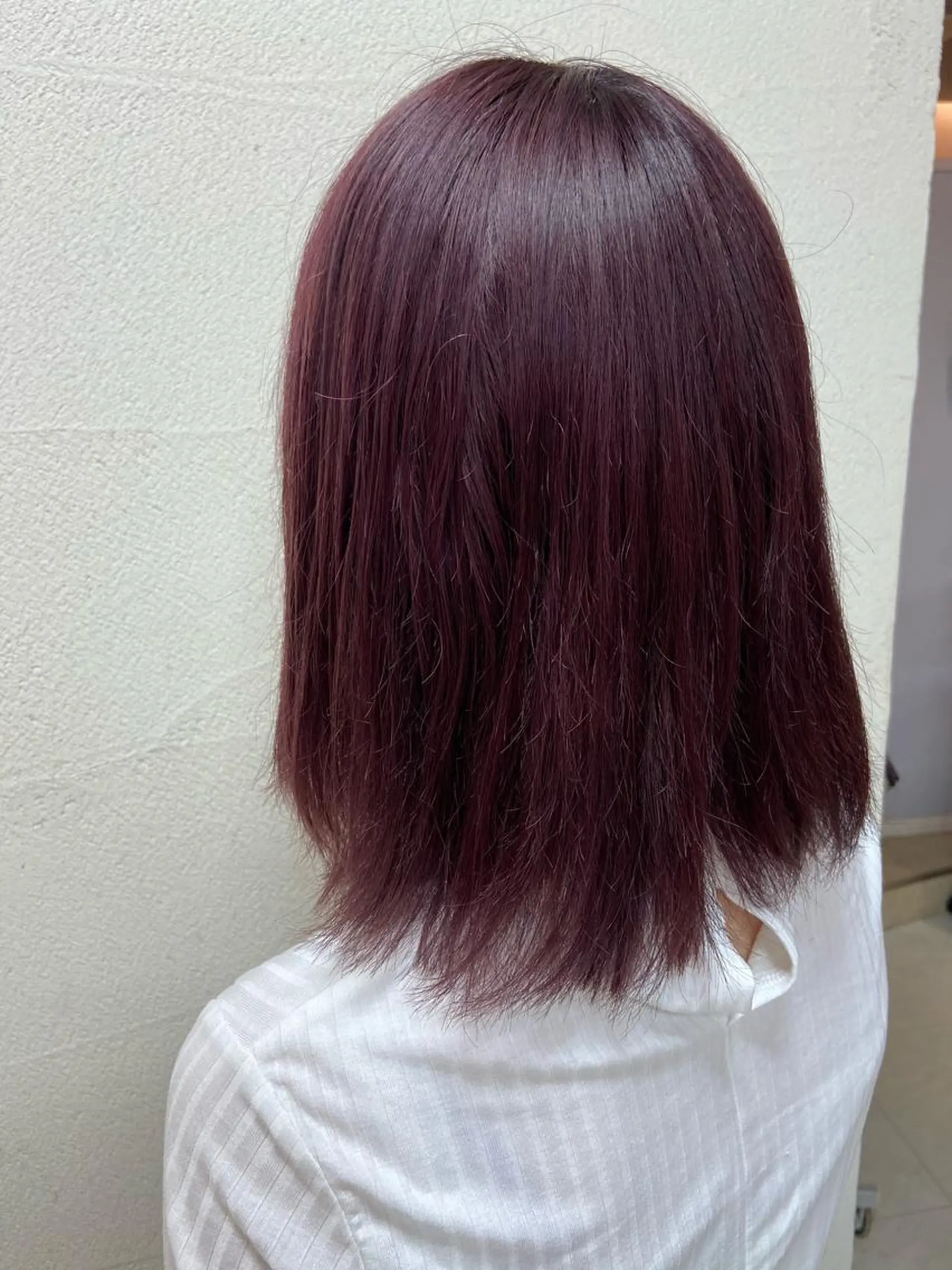 ミディアム カラー パープルカラー ヘアカラー トリートメント 菊地 美憂のヘアスタイル