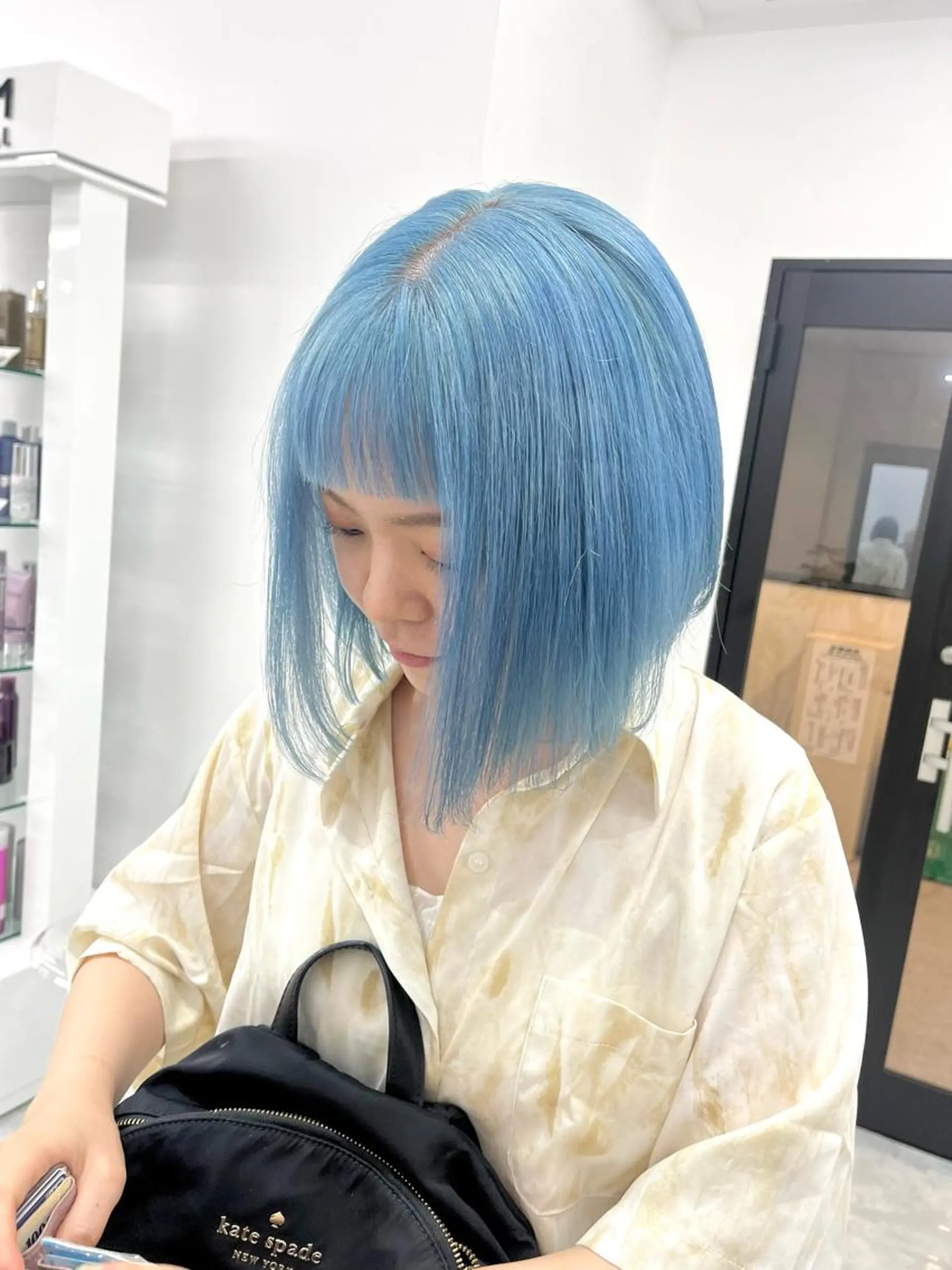 セミロング カラー パーマ ヘアアレンジ メンズ キッズ ネイル マツエク・マツパ アイブロウ ヘアカラー トリートメント ハイトーン/ピンク 💗モモ໒꒱のヘアスタイル