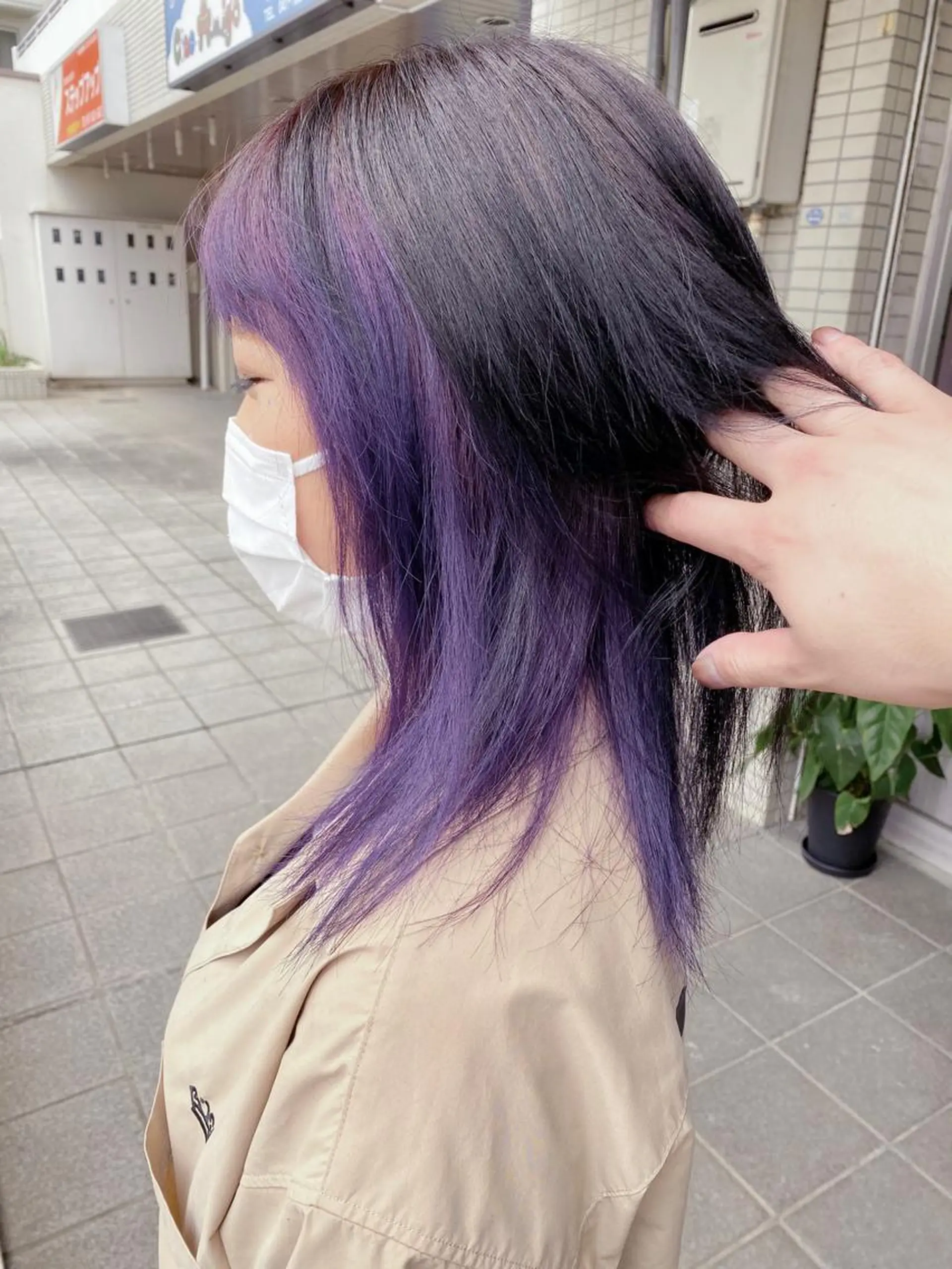 ミディアム ミストバング カット ヘアカラー 野呂 隼人のヘアスタイル