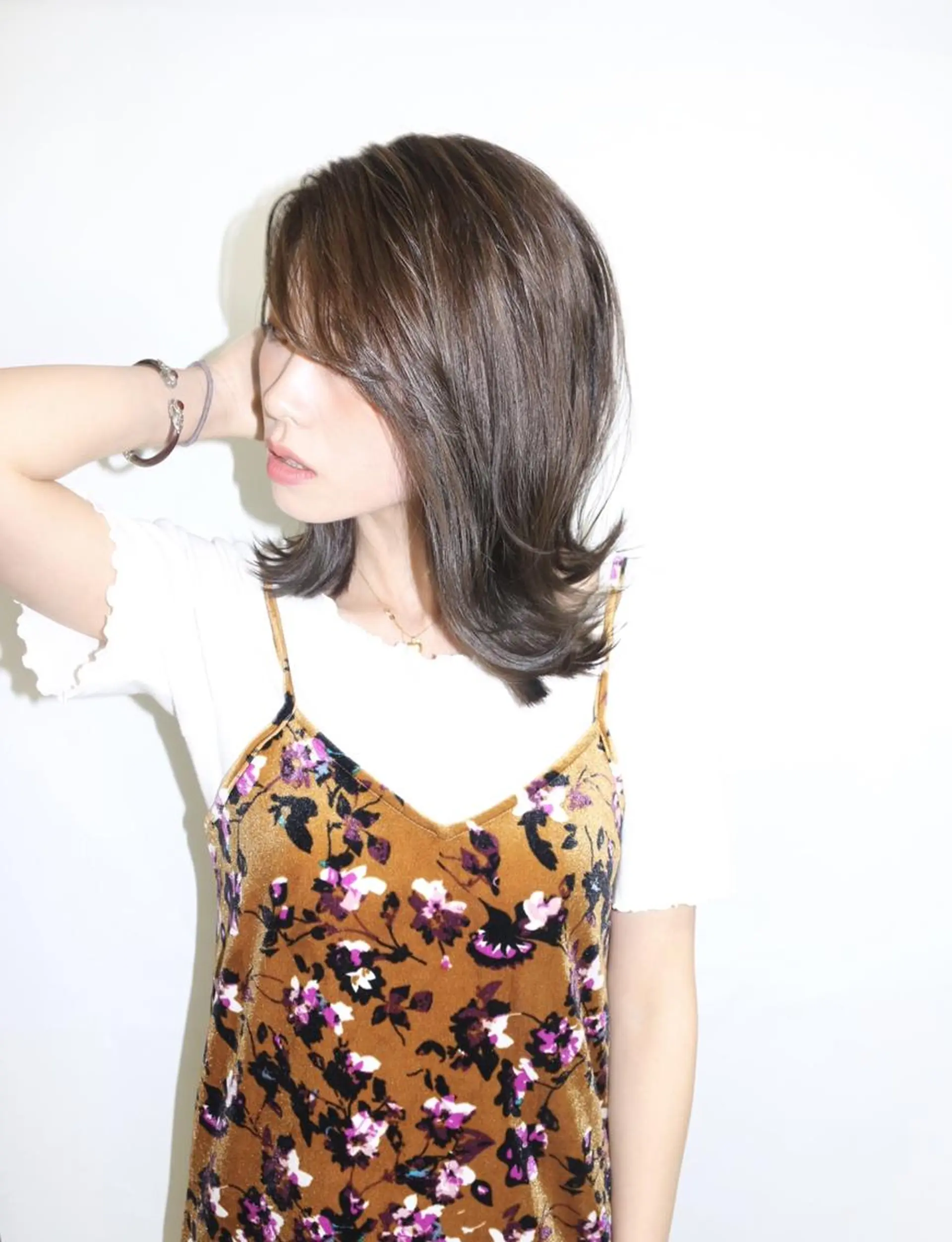 ミディアム ハイライト 落合 優太のヘアスタイル