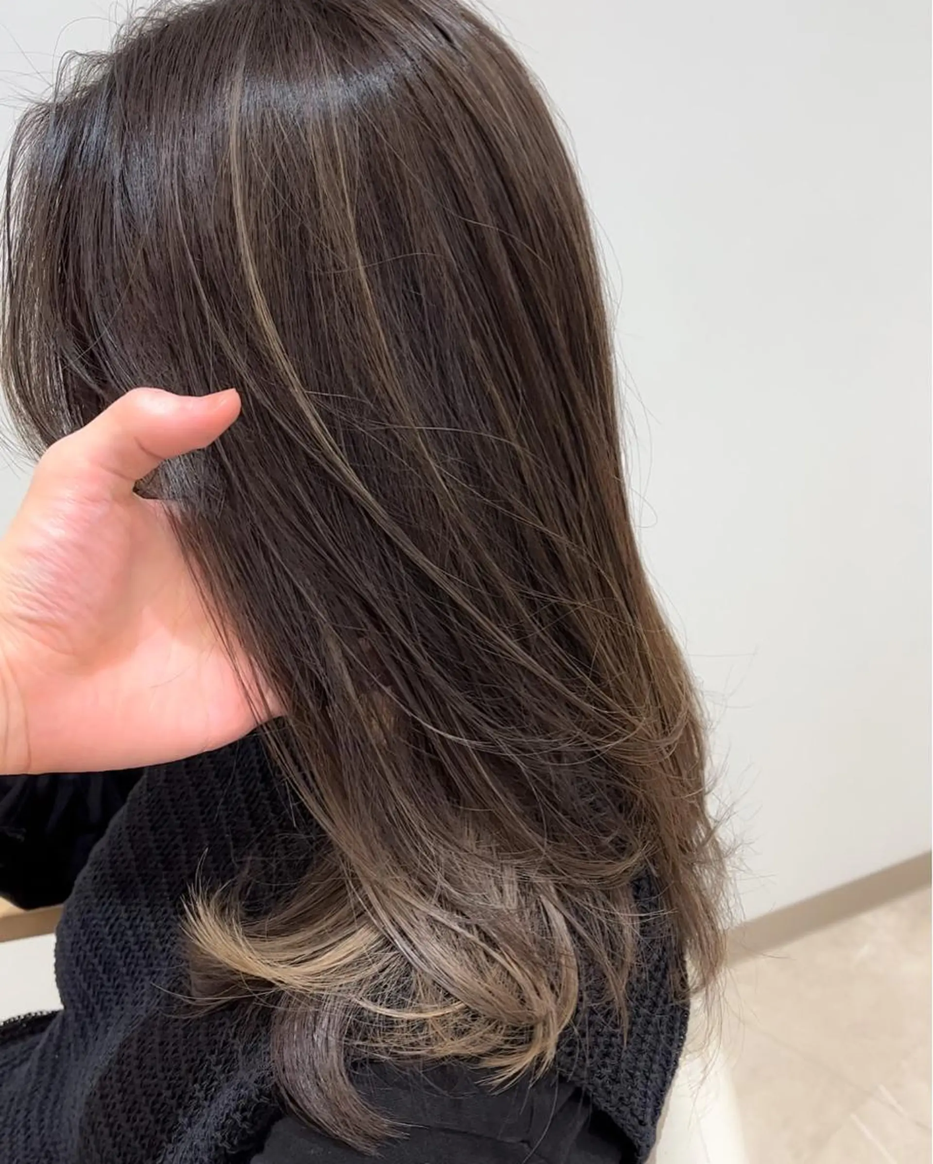 ミディアム カラー ハイライトカラー ハイライト ミタニ/髪質改善 /レイヤーカットのヘアスタイル