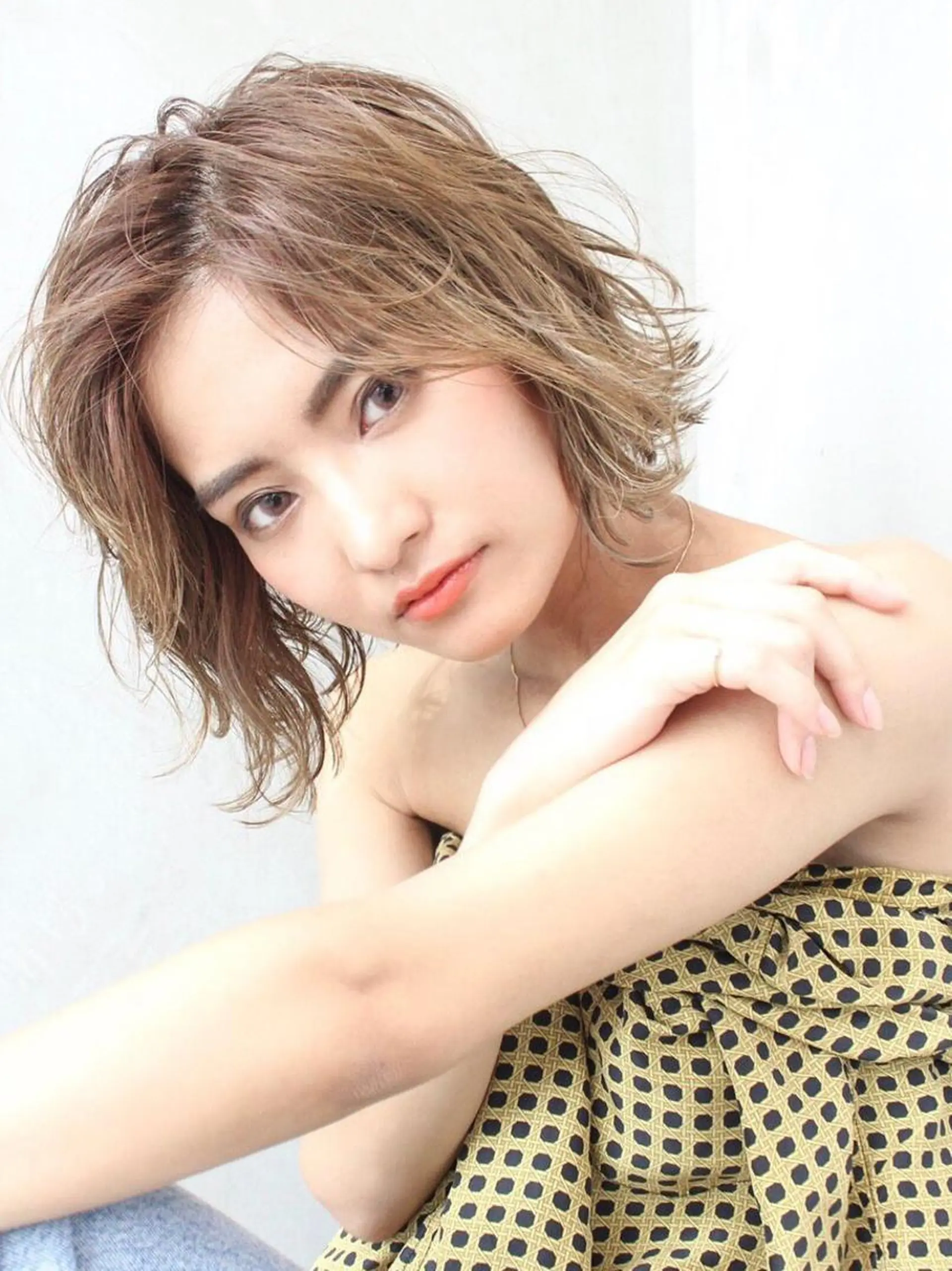 ミディアム カラー カット ヘアカラー トリートメント 🉐レイヤー/塩見 弘樹🉐渋谷のヘアスタイル