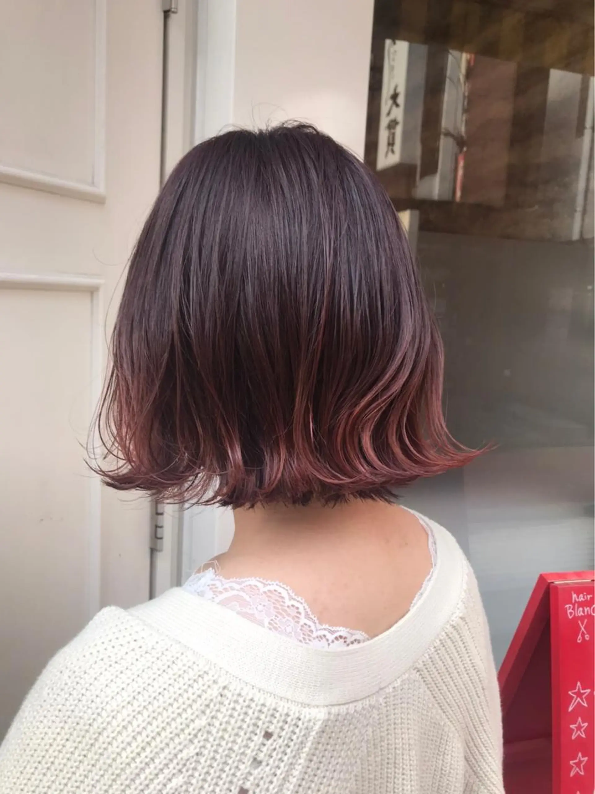 ミディアム カラー グラデーションカラー ピンクカラー バイオレットカラー 🫟Blanco🫟 Color&Careのヘアスタイル