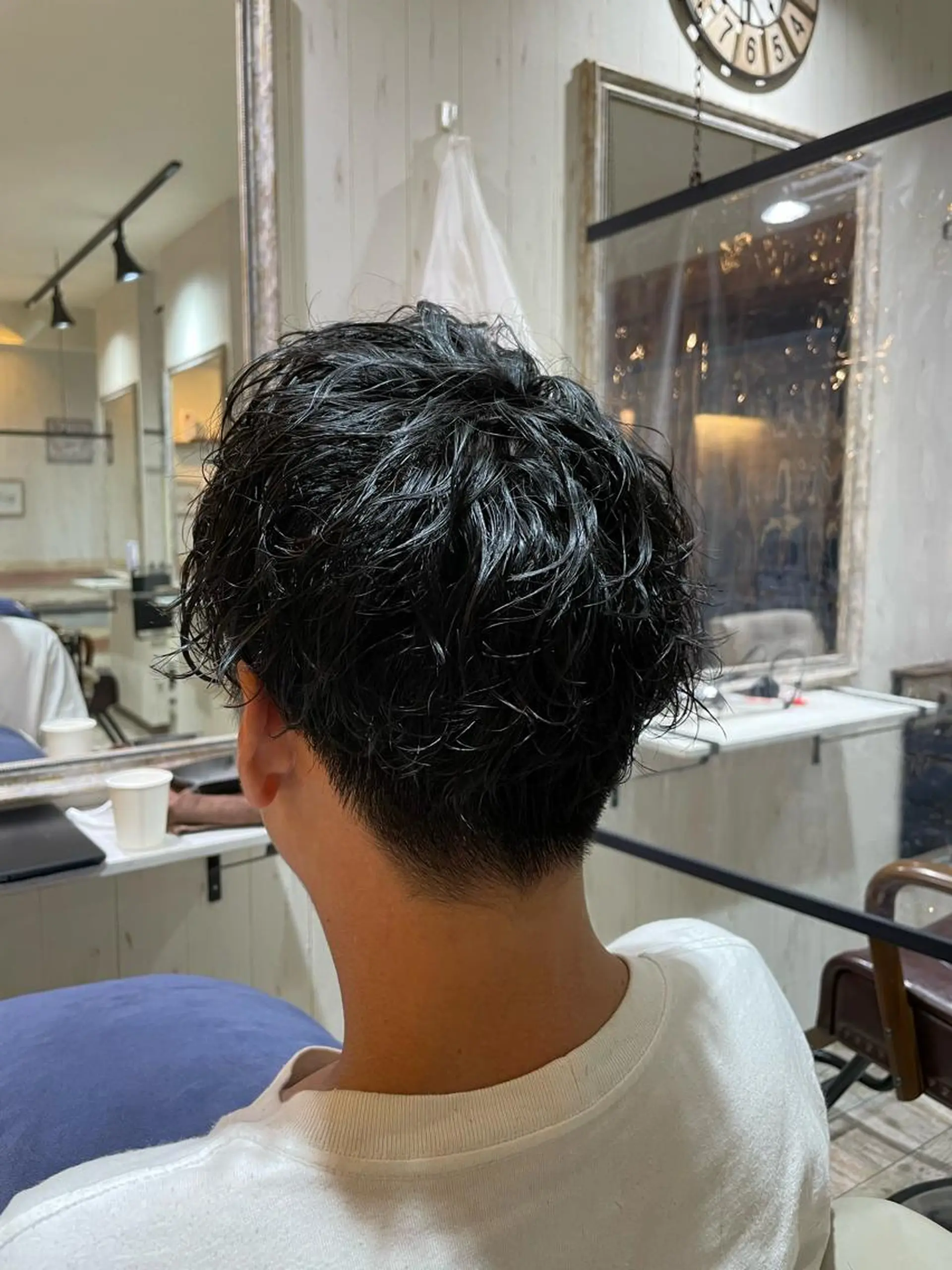 ショート パーマ メンズ カット パーマ ヘッドスパ 西山竜一 /大人ナチュラルのヘアスタイル