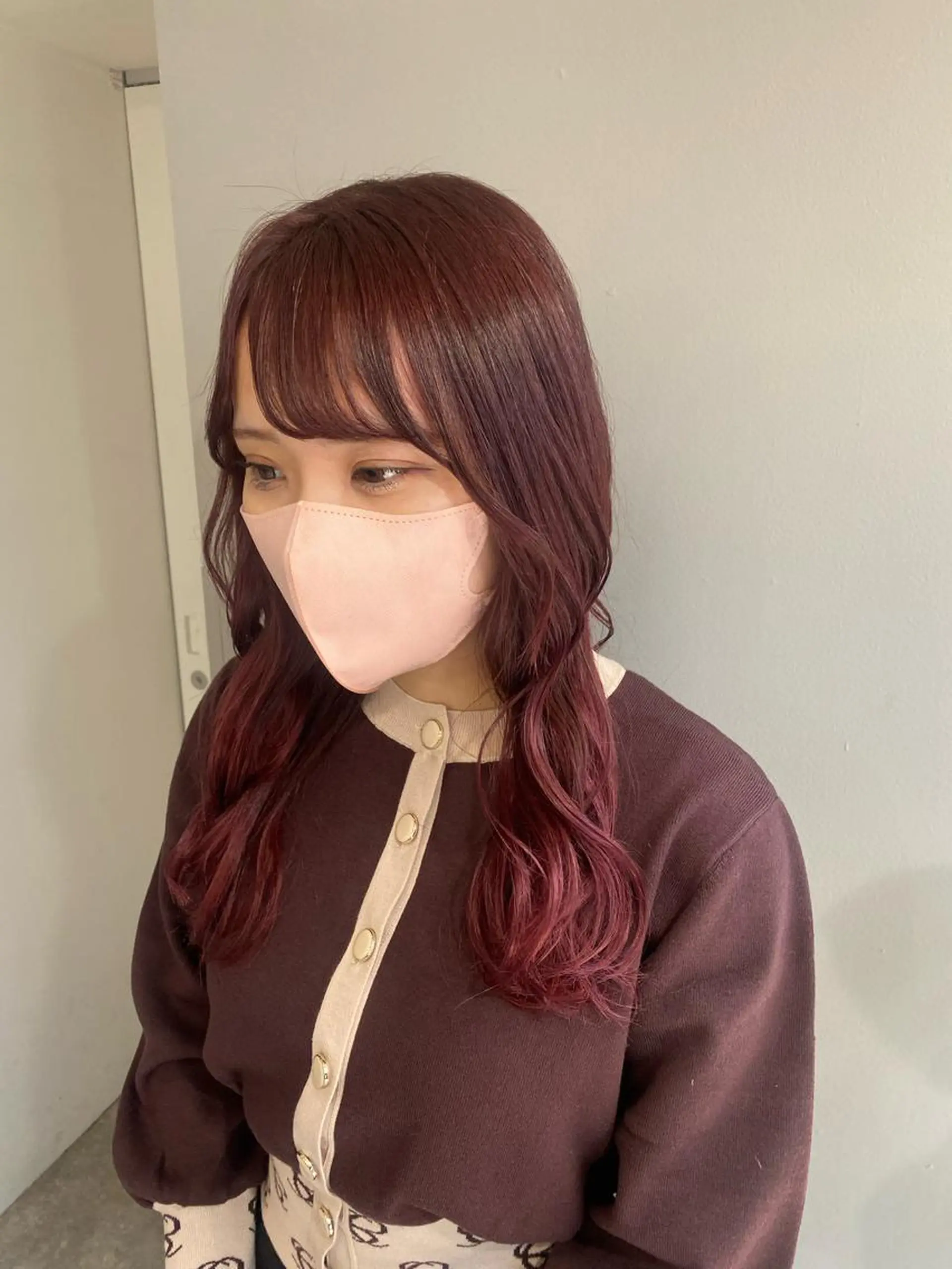 セミロング カラー ヘアアレンジ ブリーチ ヘアカラー ボブ /ニュアンス/ satomi🧸💖のヘアスタイル