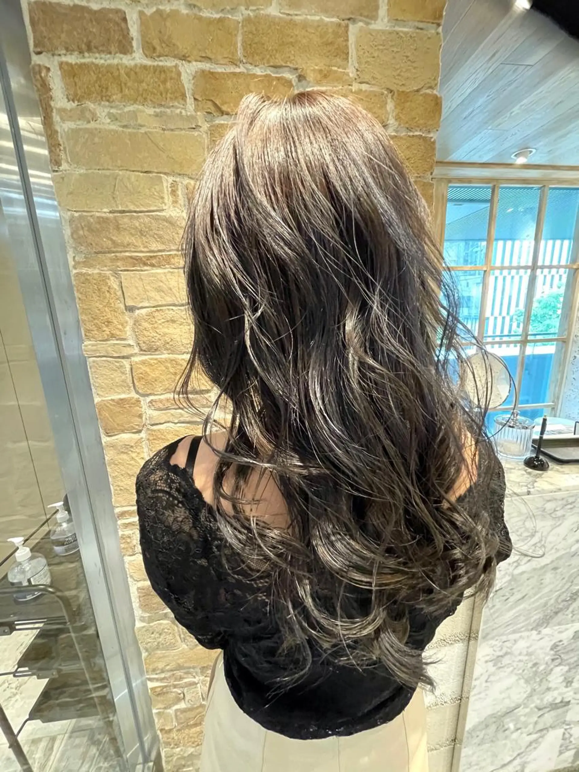 セミロング カラー カット ヘアカラー トリートメント 💗艶×髪改善カラー 特化💗AYAKIのヘアスタイル