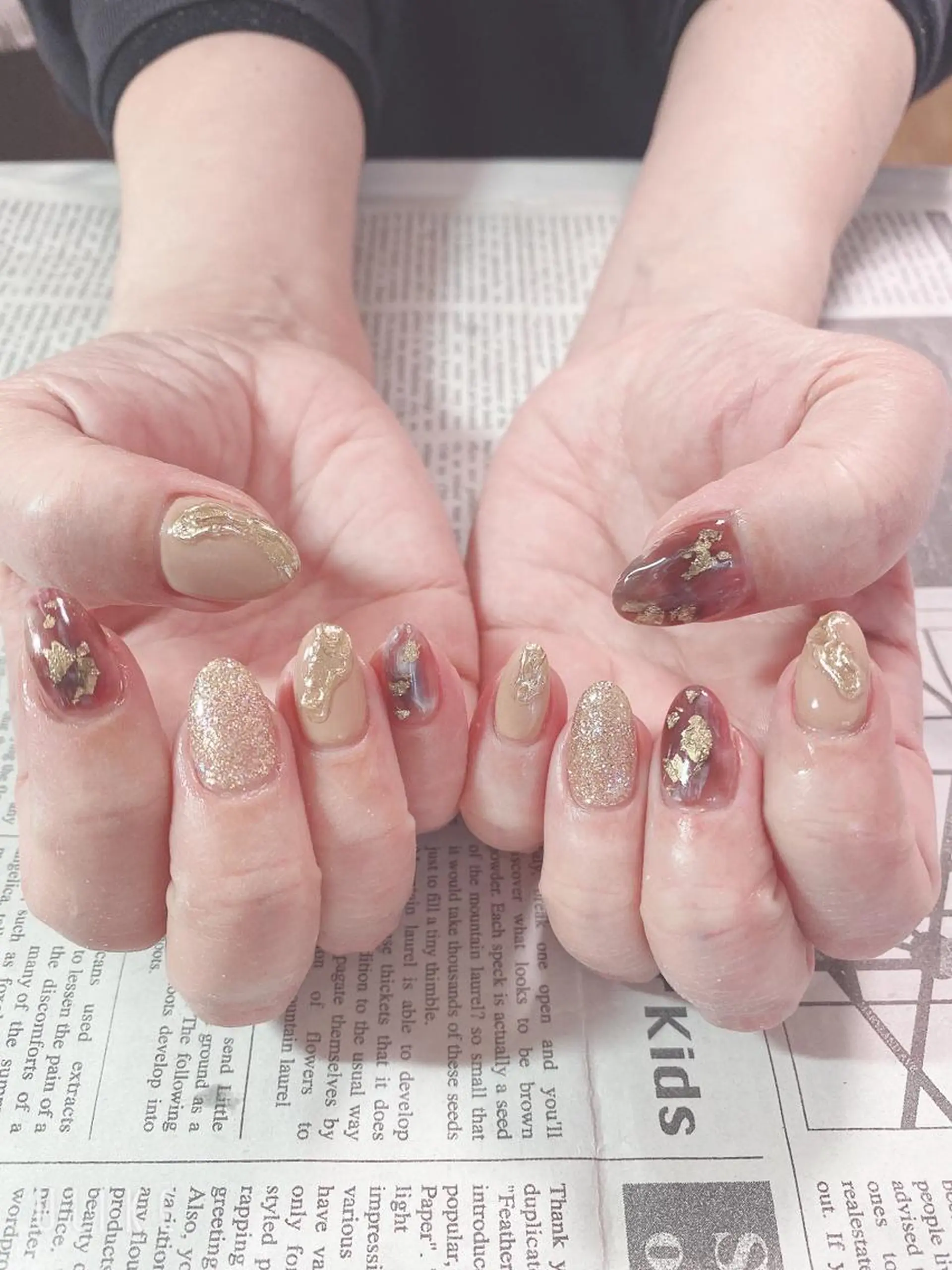 ネイル ミラーネイル ハンドネイル ハンドケア 森山 舞のネイルデザイン