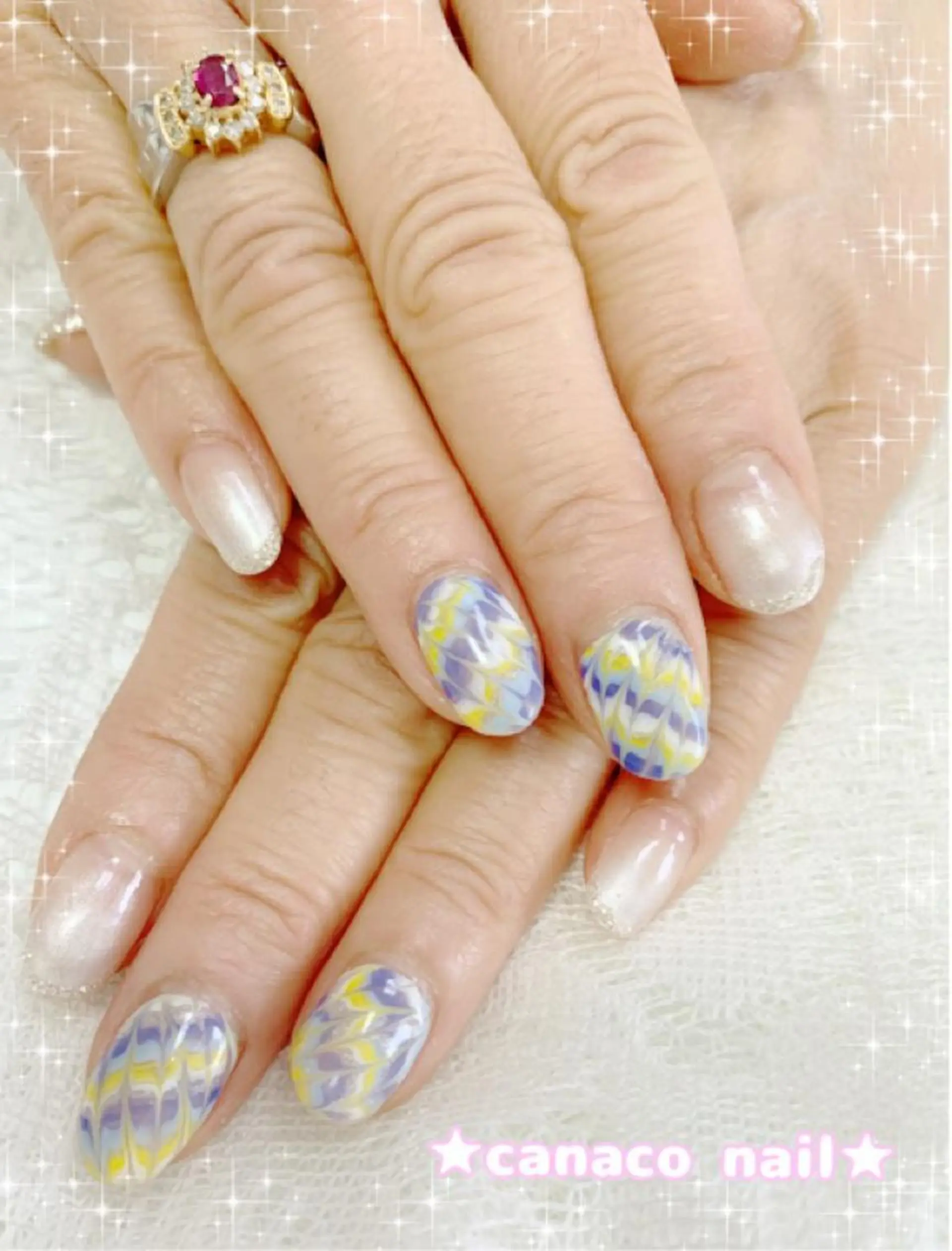 ネイル ピーコックネイル ハンドネイル ハンドケア Felice所属・ベテランネイル cnc  nailのネイルデザイン