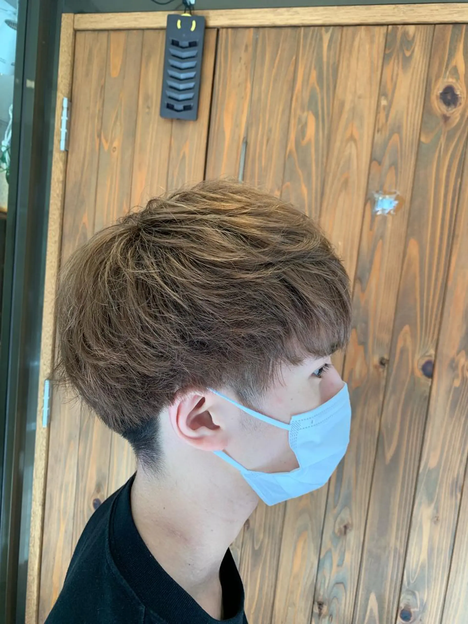 ショート カラー ベージュカラー ミルクティーベージュ MIRUCO by KURAKU所属・⭐️ハイトーンカラー ⭐️メンズパーマ達成のヘアスタイル