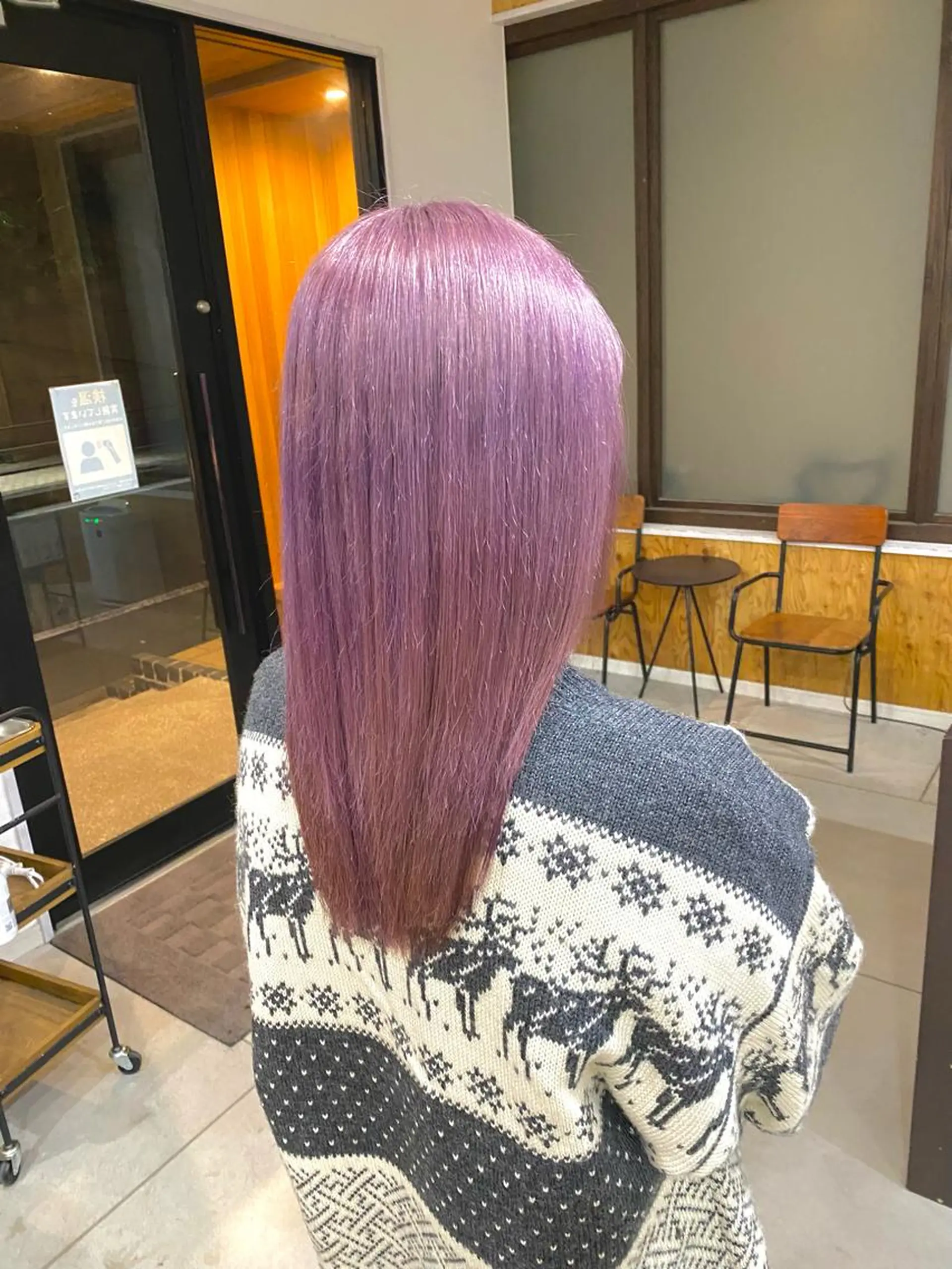 カラー ラベンダーカラー ピンクカラー ピンクラベンダー ヘアカラー ブリーチカラー よねだまことのヘアスタイル