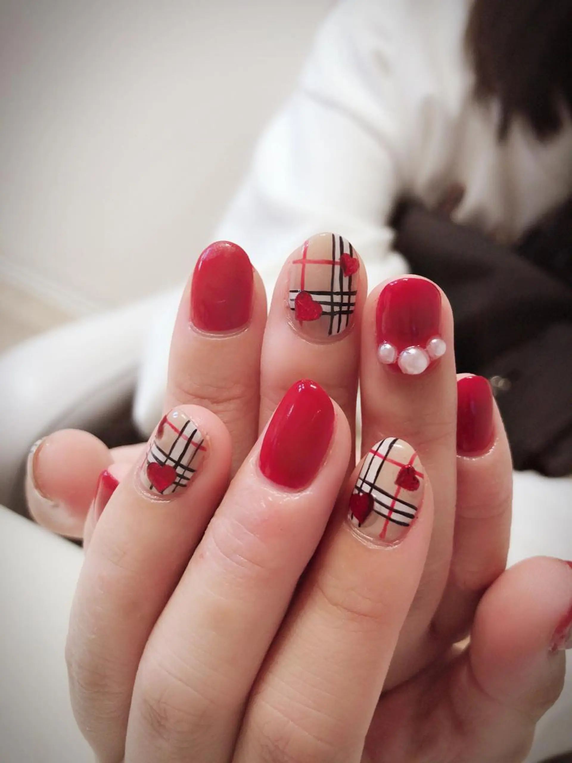 ネイル 赤色 ハンドネイル * haruのネイルデザイン