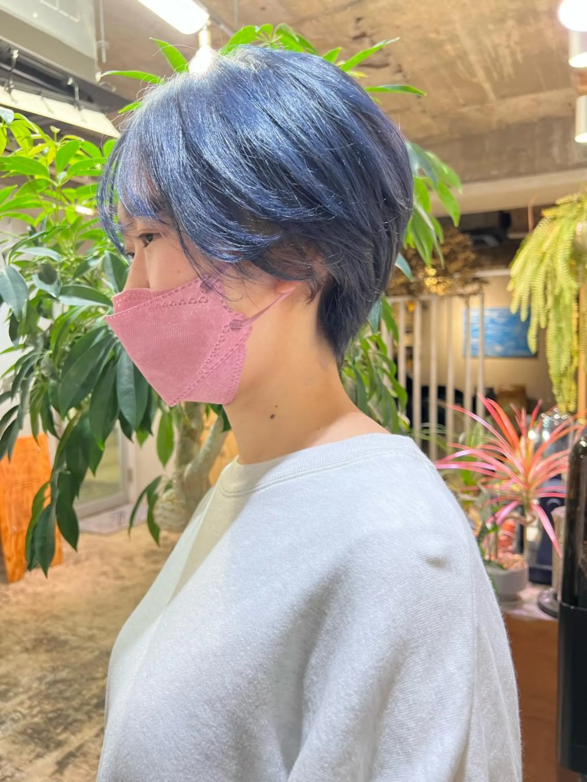 ショート カラー ブルーカラー ネイビーカラー 北花田美容師🍃村尾 光太/むらのヘアスタイル