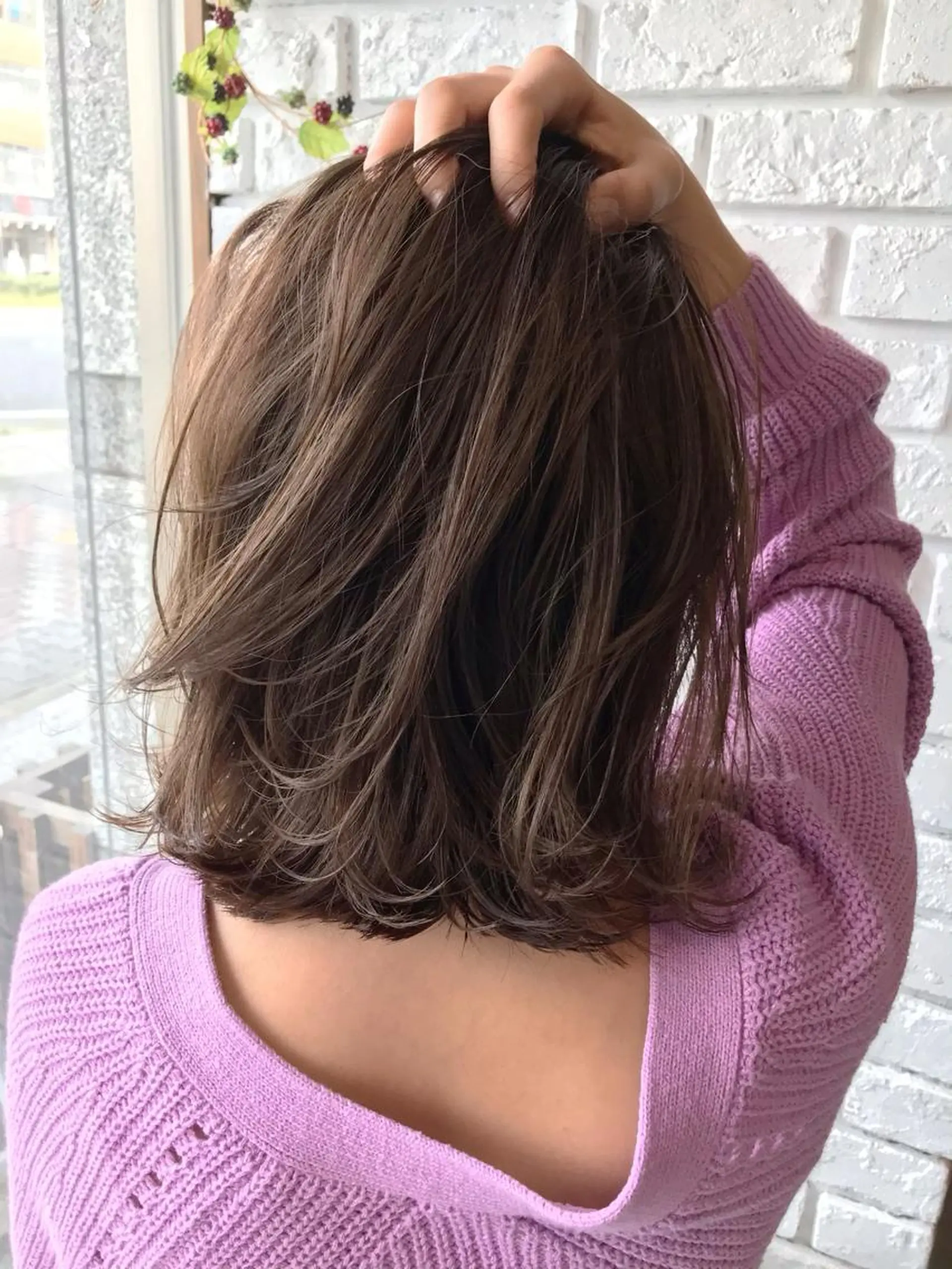 ミディアム カラー ハイライトカラー ハイライト カット ヘアカラー トリートメント 日比 貴大/ minim hairのヘアスタイル