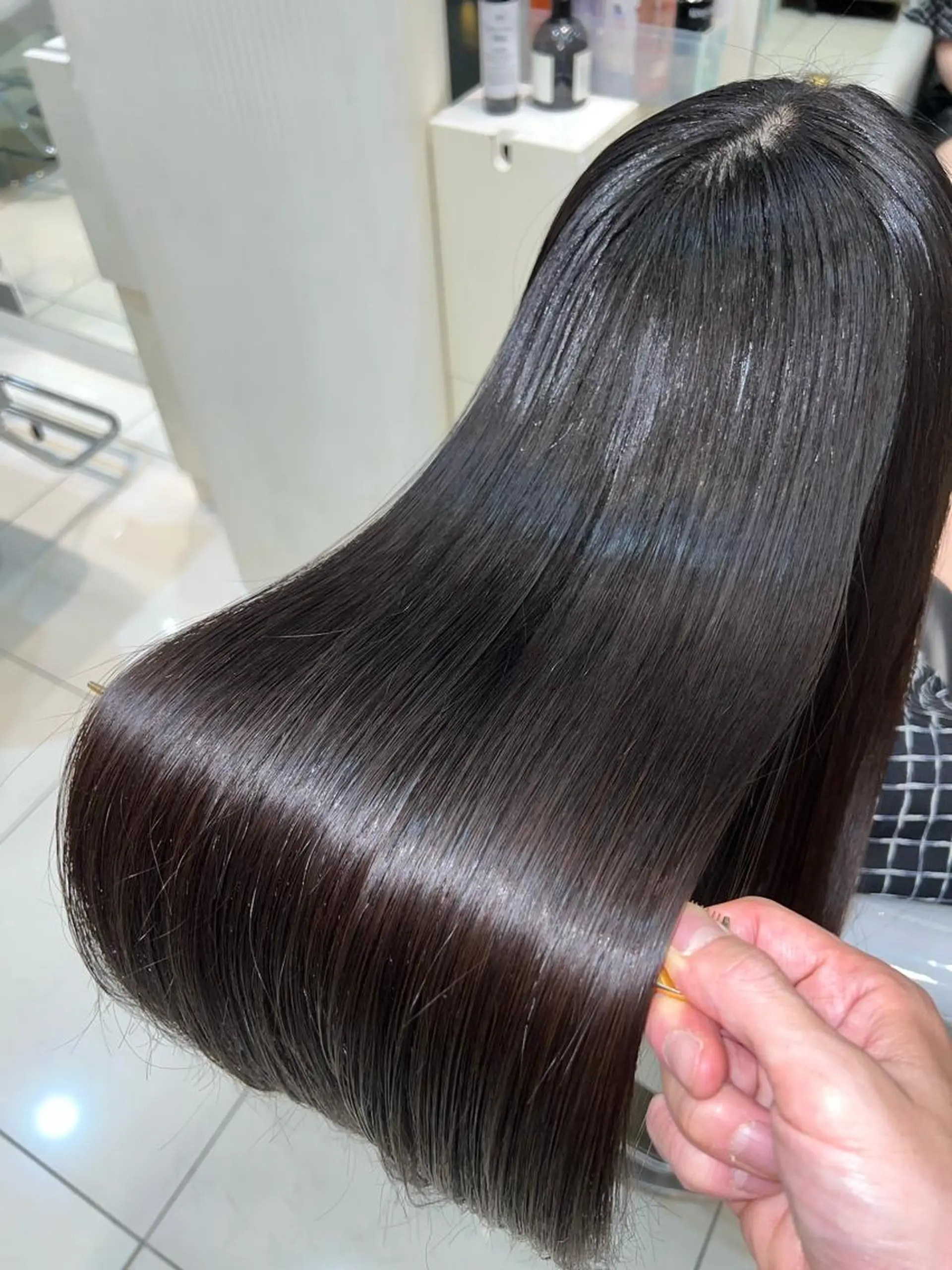 ロング カット 縮毛矯正 トリートメント 縮毛矯正/髪質改善 /ブリーチ/東陽町✨のヘアスタイル