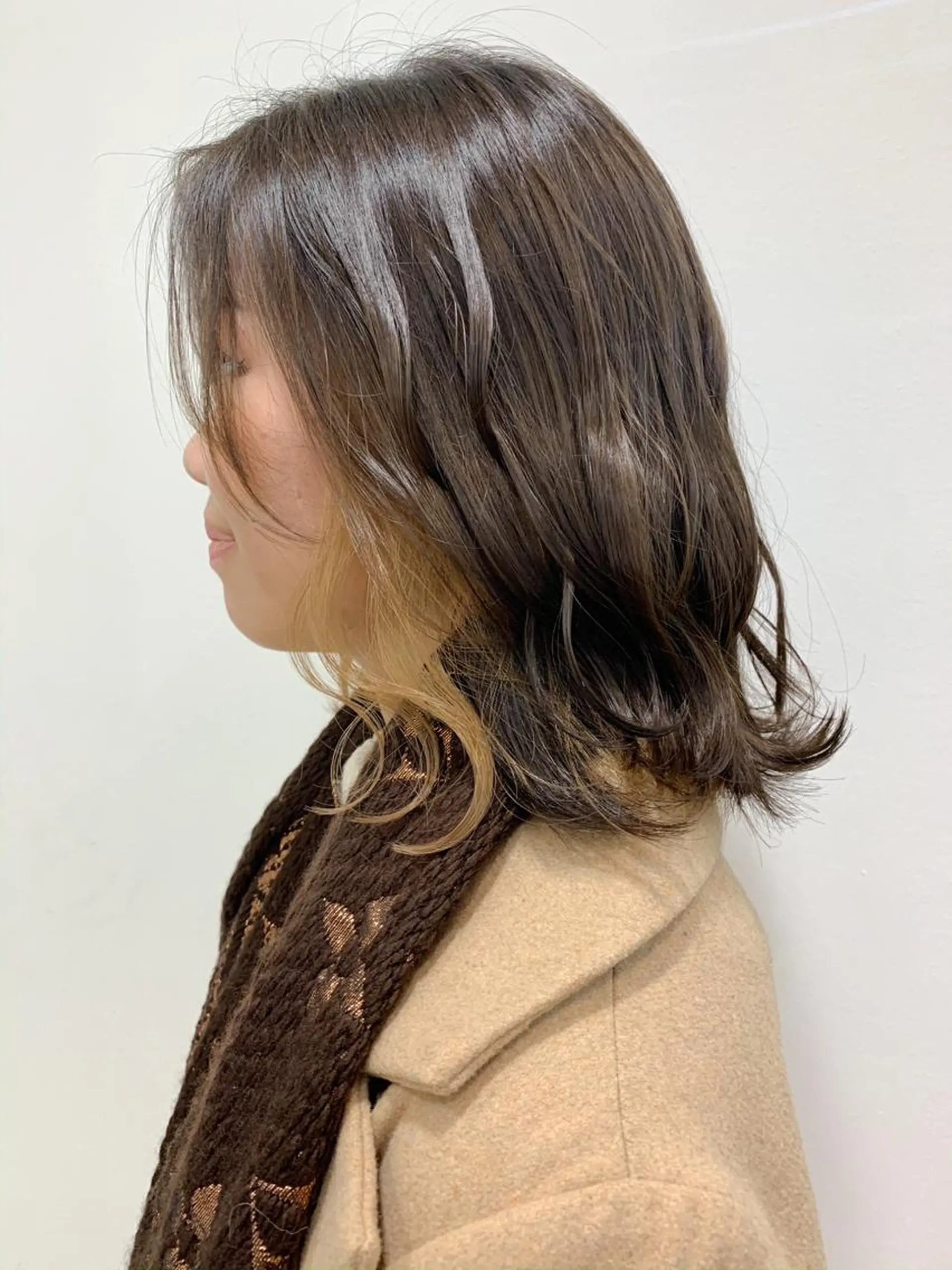 セミロング カラー 縮毛矯正/髪質改善 /韓国風　山川春輝のヘアスタイル