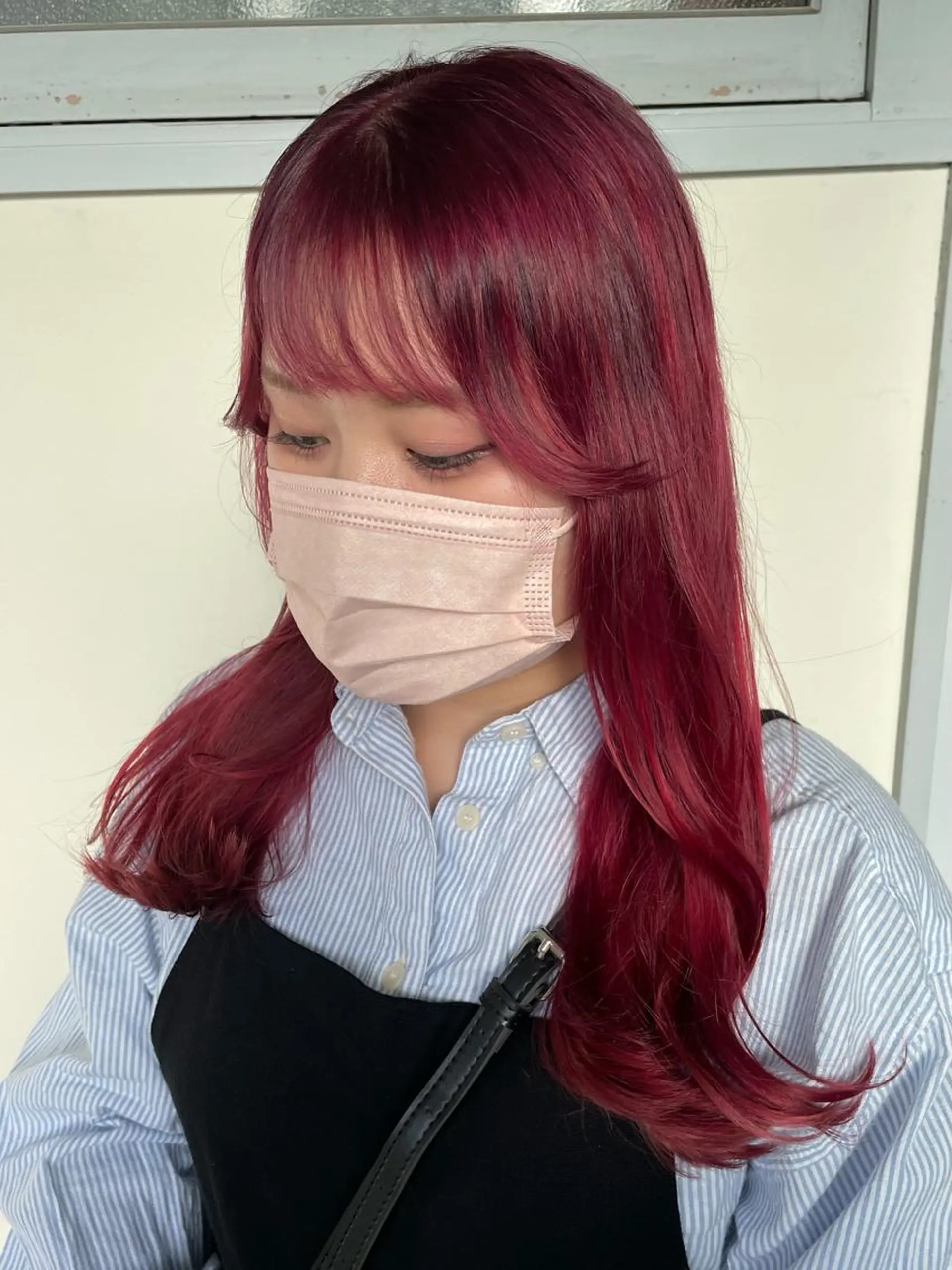 セミロング カラー ヘアアレンジ maoブリーチ無し 似合わせカラーのヘアスタイル