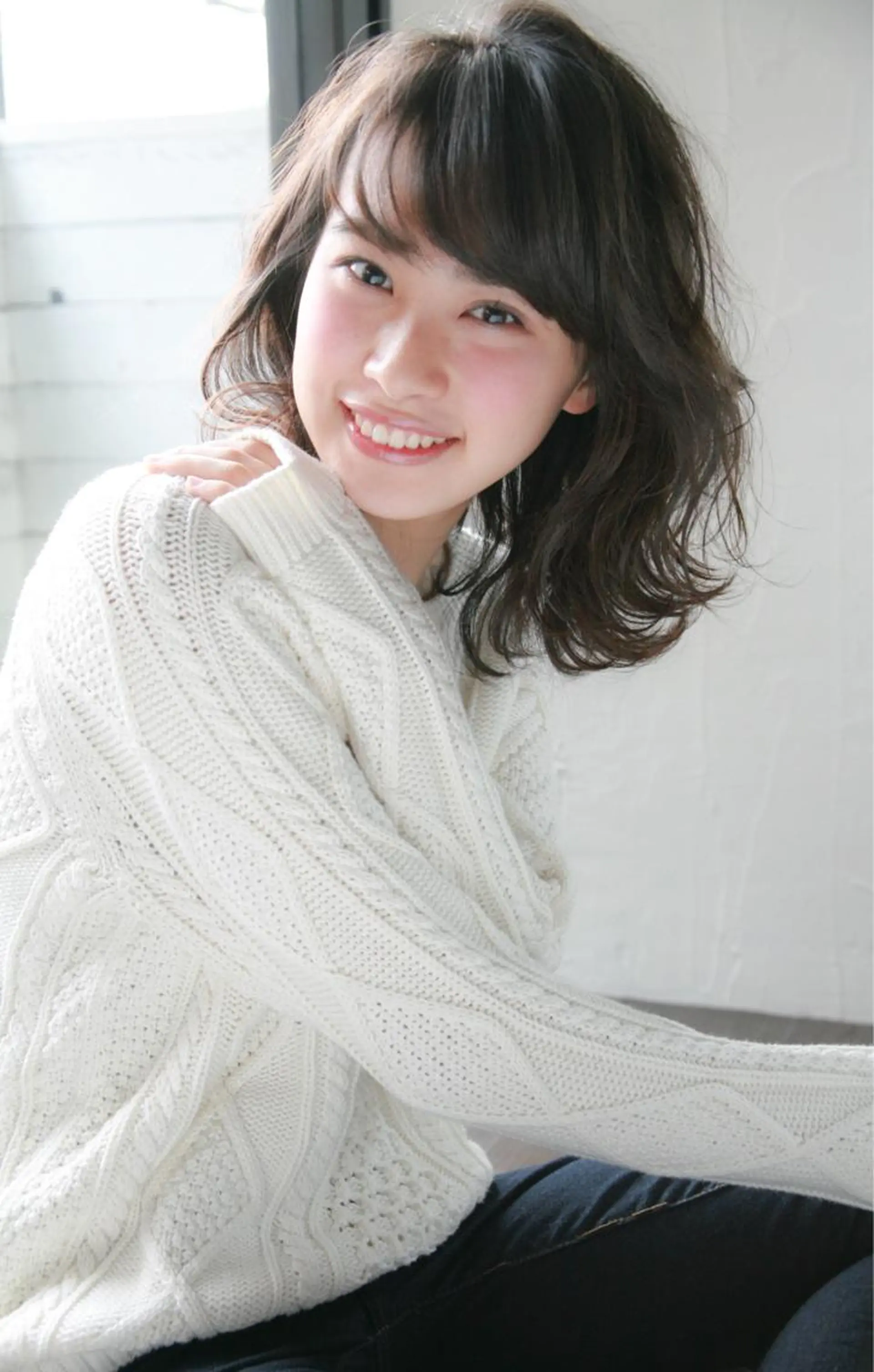 ミディアム セミロング hertim所属・髪質改善縮毛矯正 専門店のヘアスタイル