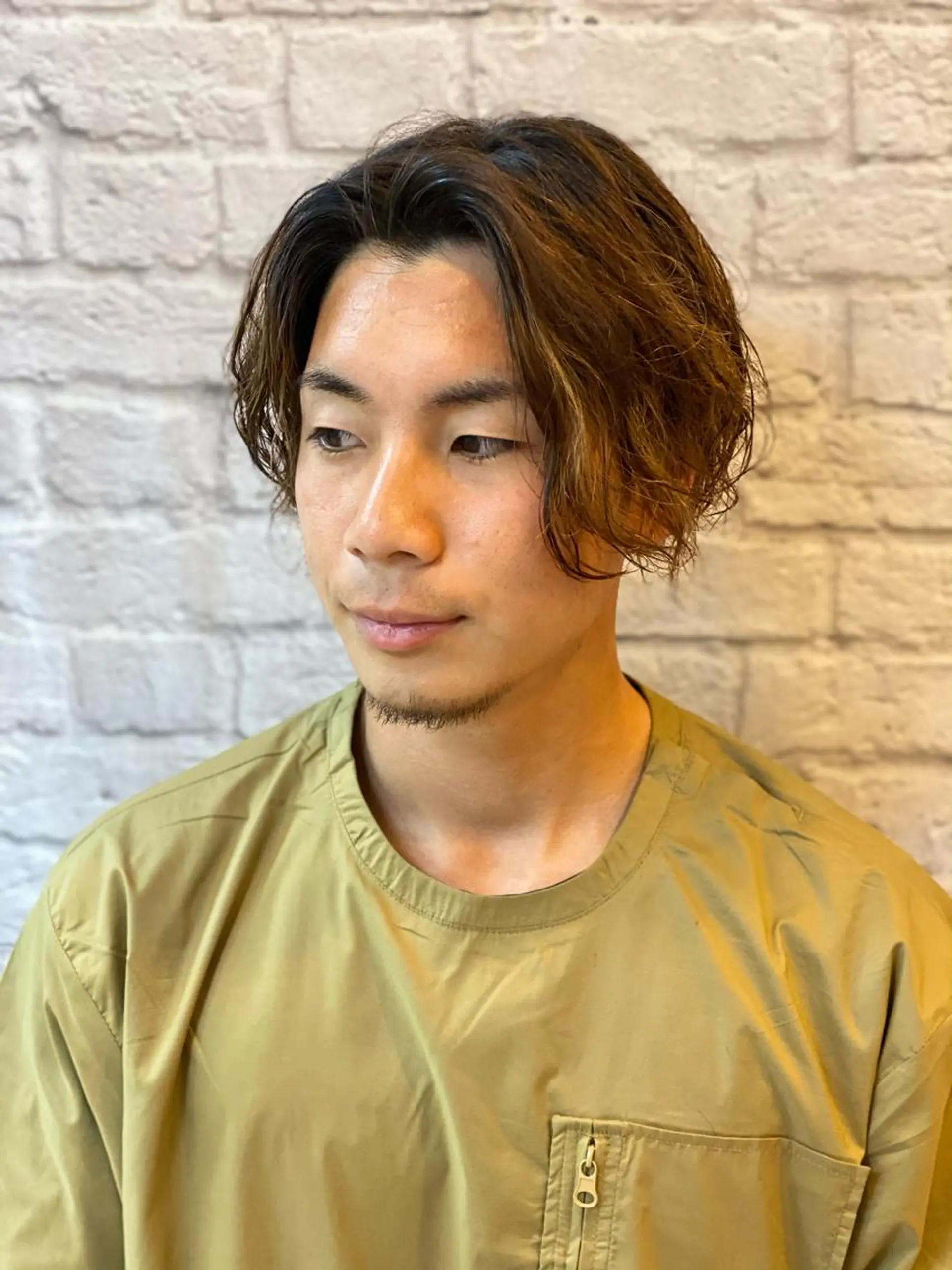 ミディアム パーマ メンズ カット パーマ 【メンズカット】 黒田美穂のヘアスタイル