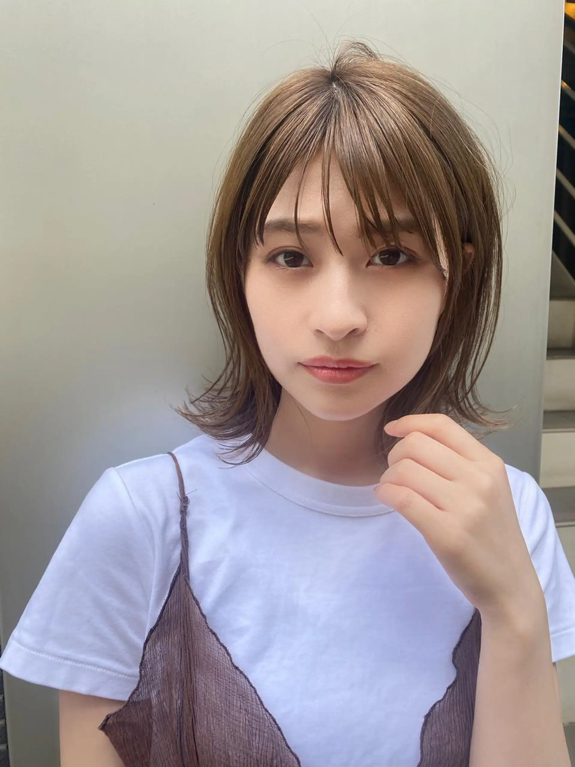 ショート カラー ボブ くびれヘア ボブ、ミディアム得意 🤍Emmy🤍のヘアスタイル