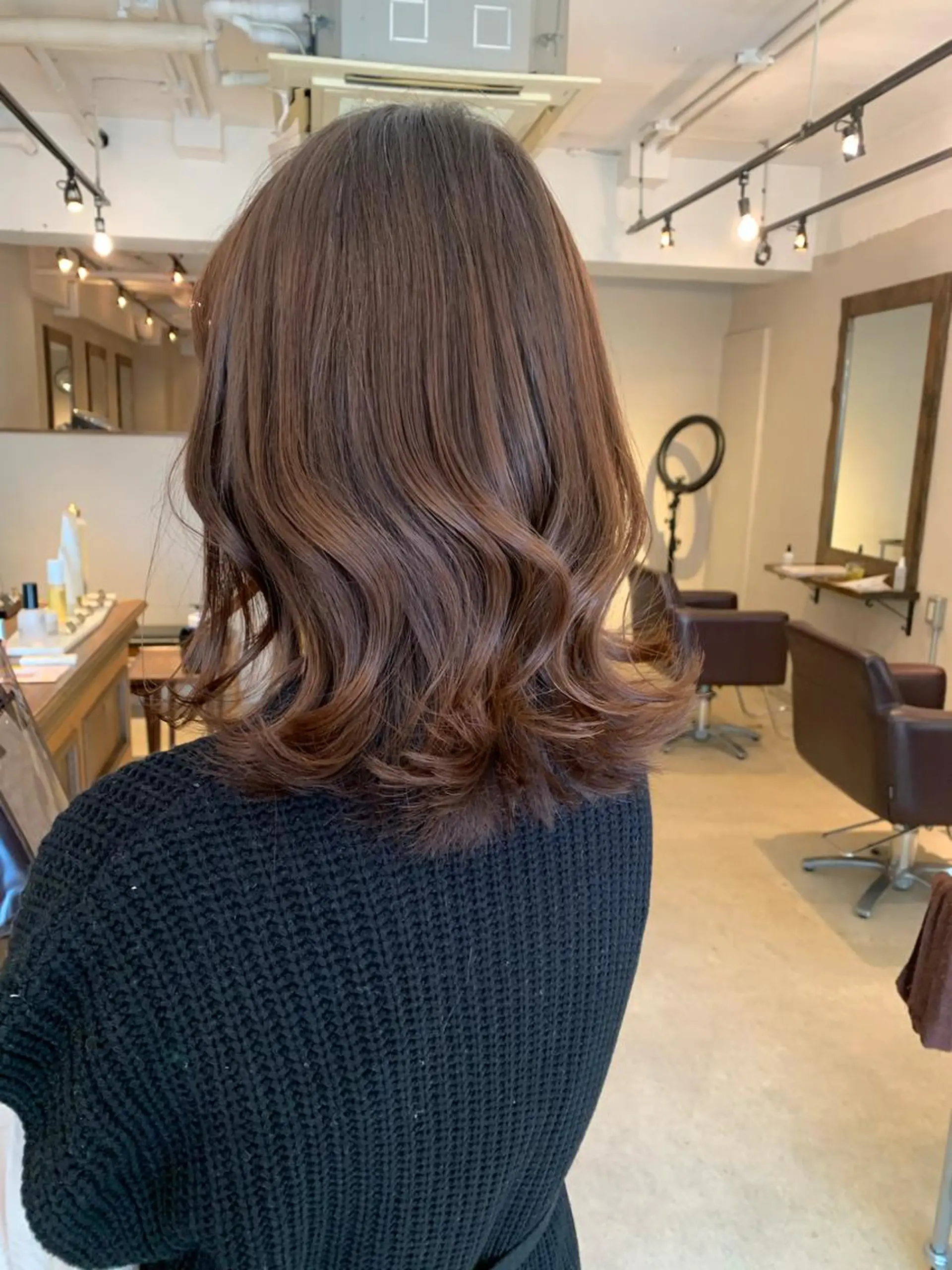 ミディアム カラー 透明感/オリーブ/ グレージュ/YUKAのヘアスタイル