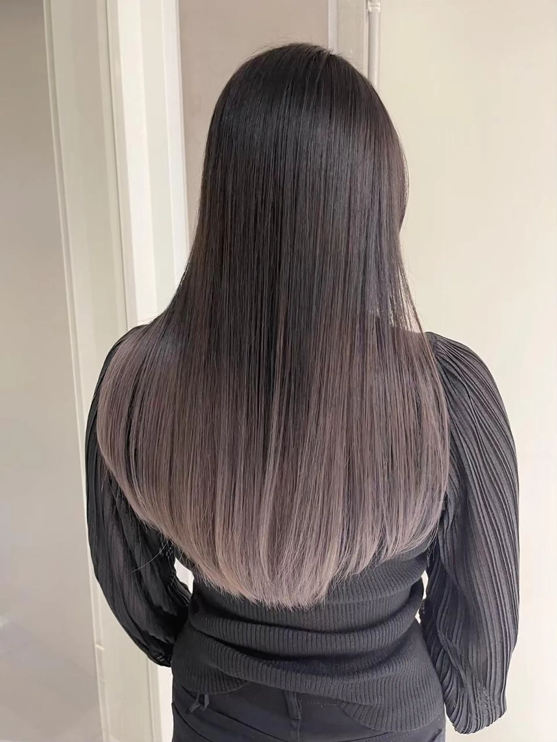 ロング カラー アディクシーカラー アッシュ ブルーカラー ダークアッシュ グレージュ 【公式】amble luxe 中野のヘアスタイル